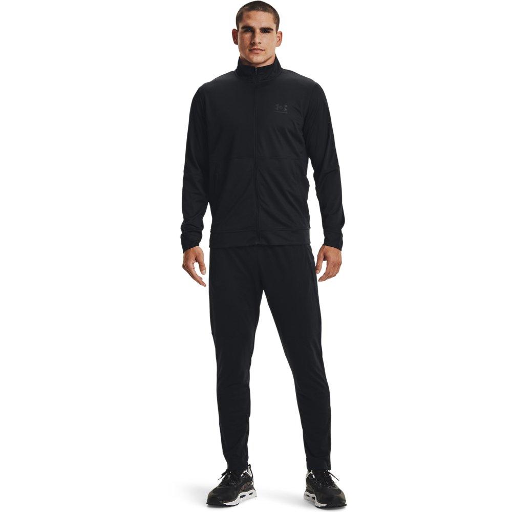 Under Armour Men's Black Pique Track Pants - BLACK Thumbnail View 3