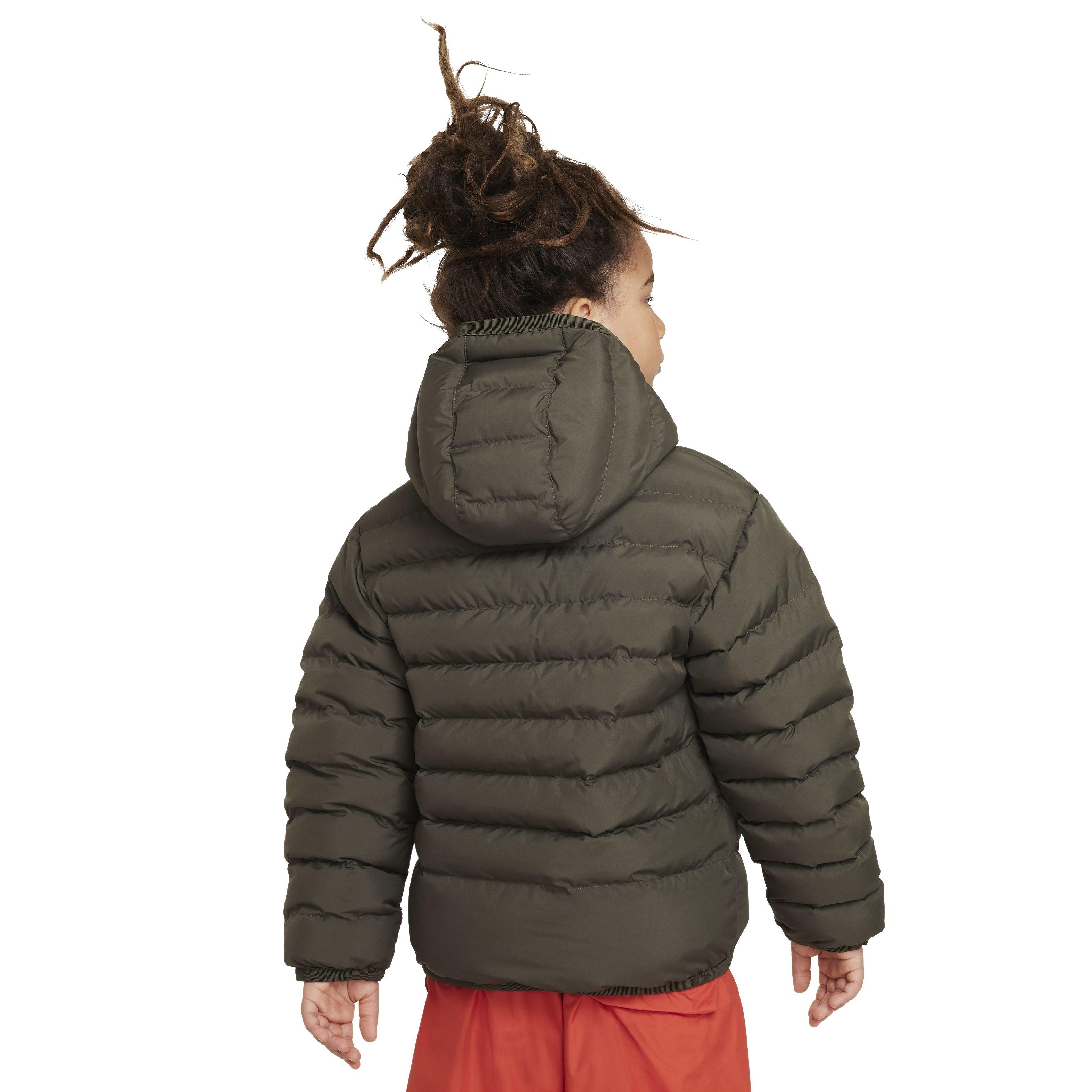 Nike Big Kids' Sportswear Lightweight Synthetic Fill Hooded Jacket - GREEN Thumbnail View 2