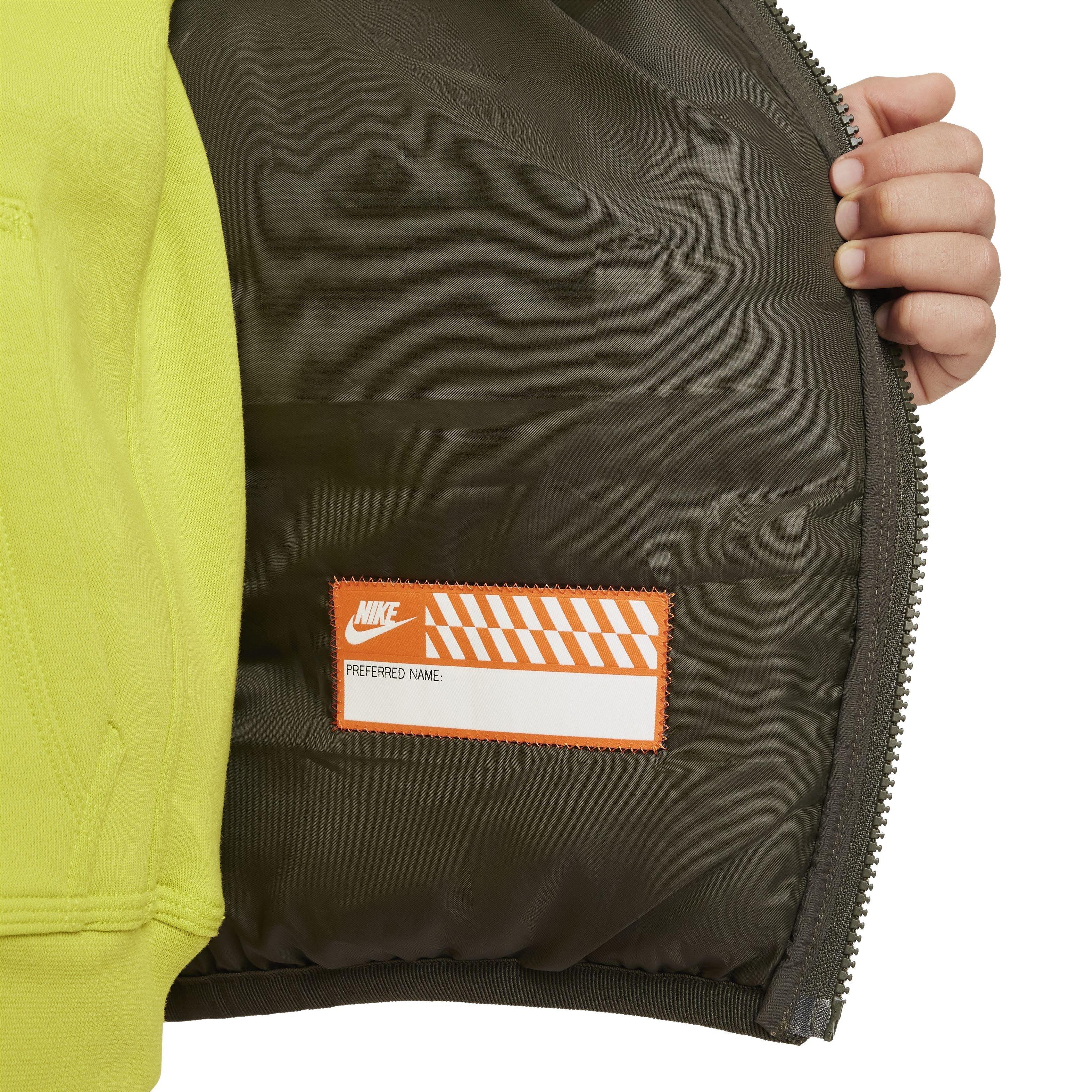 Nike Big Kids' Sportswear Lightweight Synthetic Fill Hooded Jacket - GREEN Thumbnail View 6