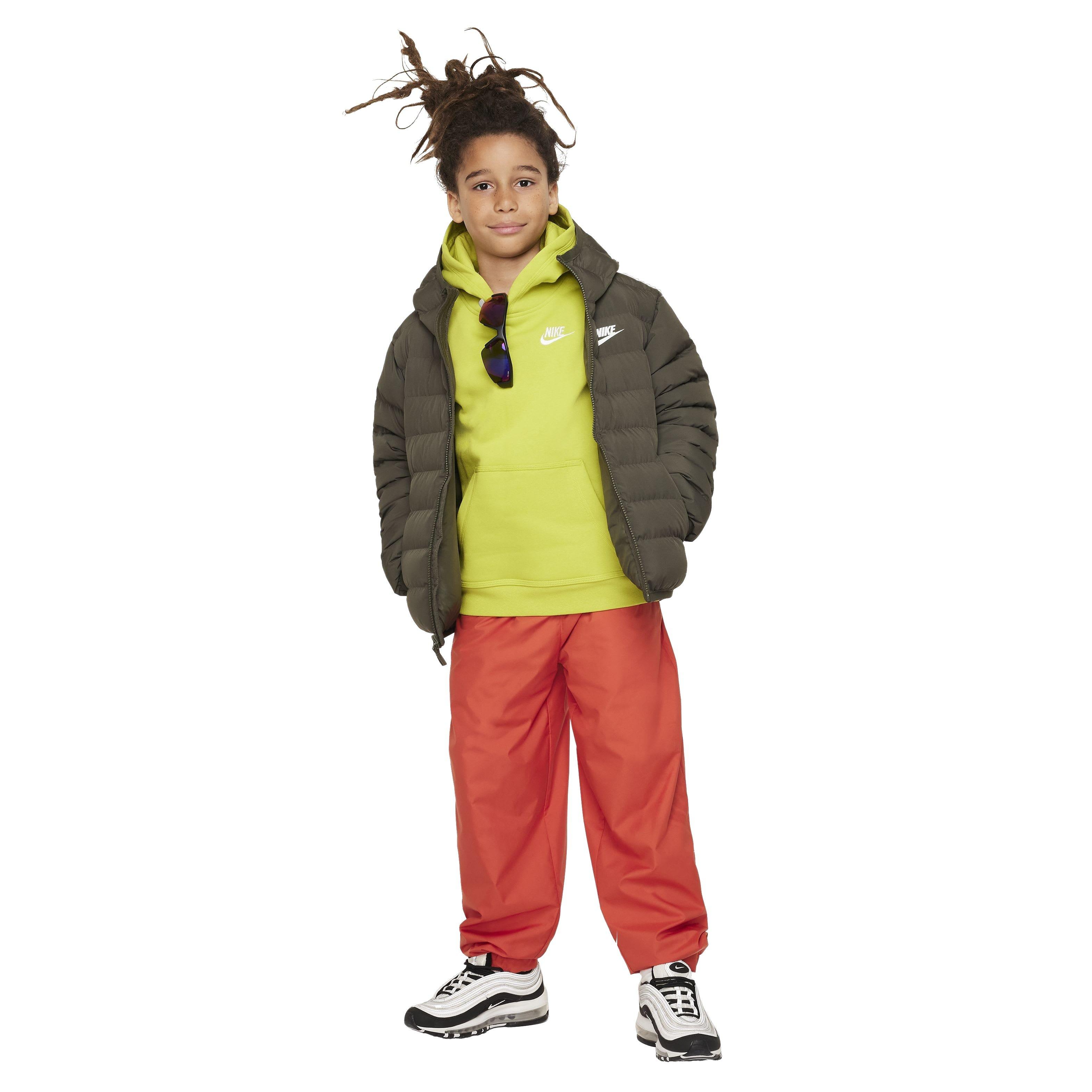 Nike Big Kids' Sportswear Lightweight Synthetic Fill Hooded Jacket - GREEN Thumbnail View 8