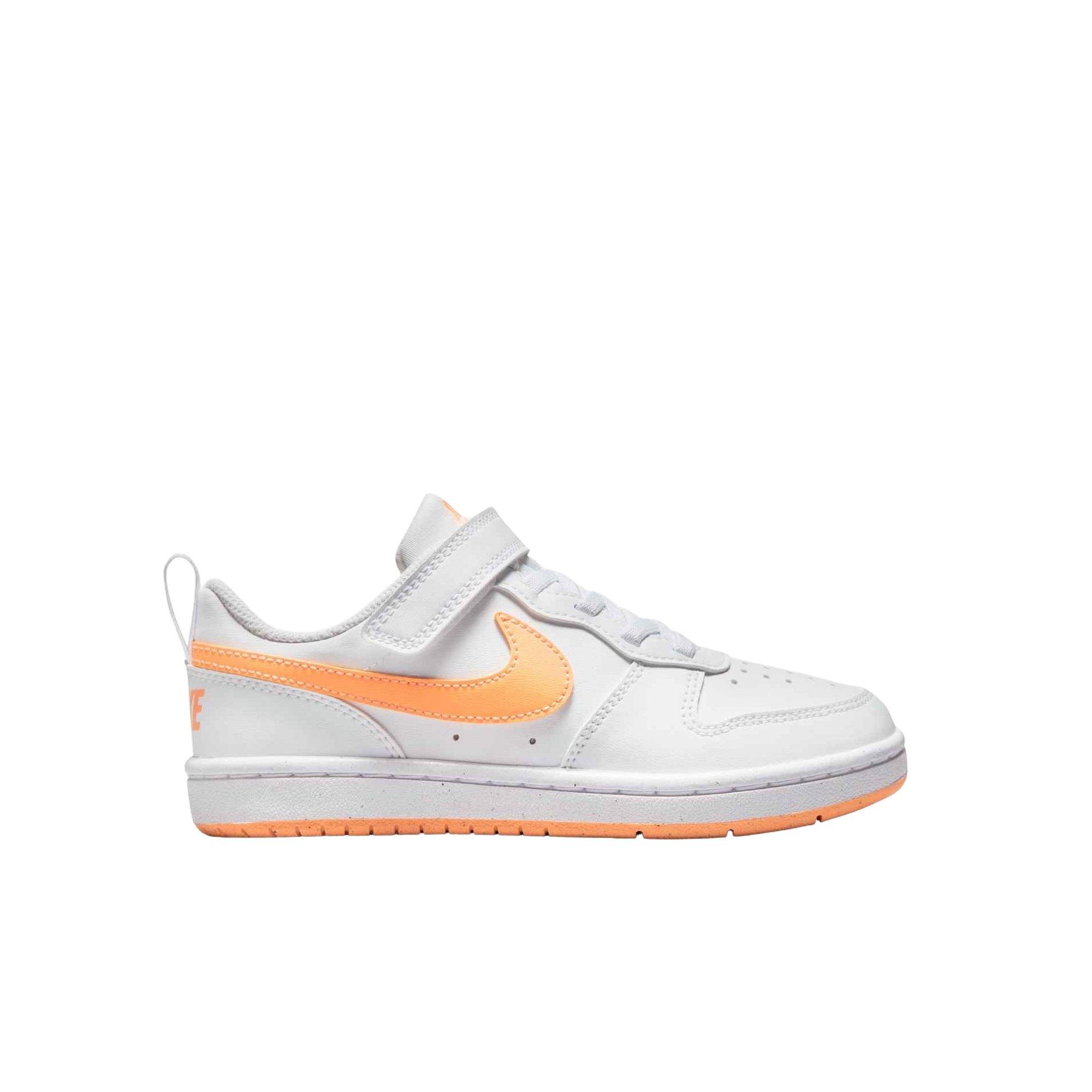 Nike Court Borough Low Recraft "White/Peach Cream" Preschool Girls' Shoe - WHITE/PEACH Thumbnail View 1