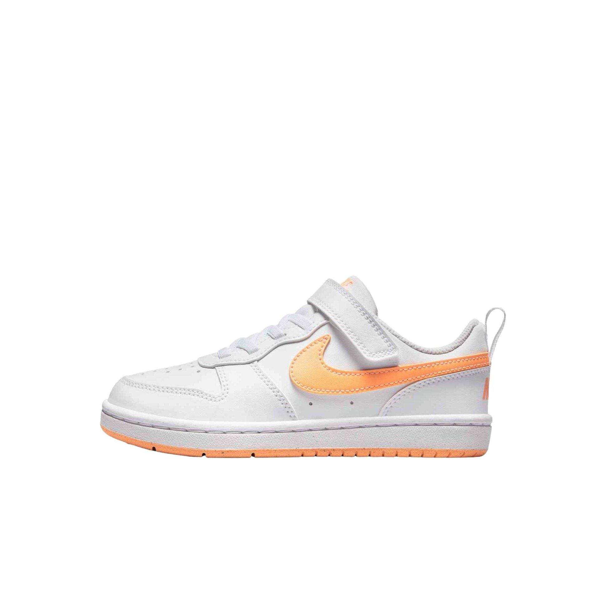 Nike Court Borough Low Recraft "White/Peach Cream" Preschool Girls' Shoe - WHITE/PEACH Thumbnail View 2