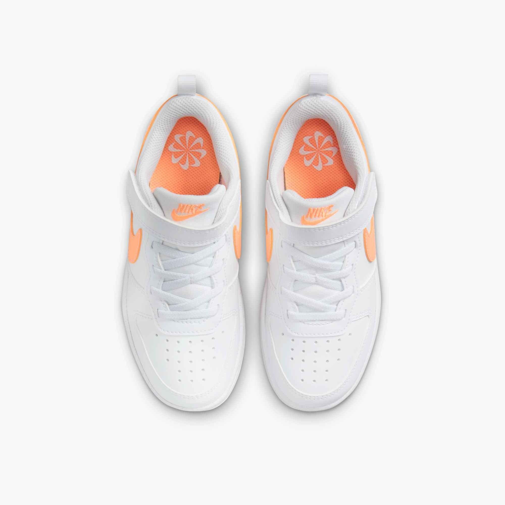 Nike Court Borough Low Recraft "White/Peach Cream" Preschool Girls' Shoe - WHITE/PEACH Thumbnail View 3