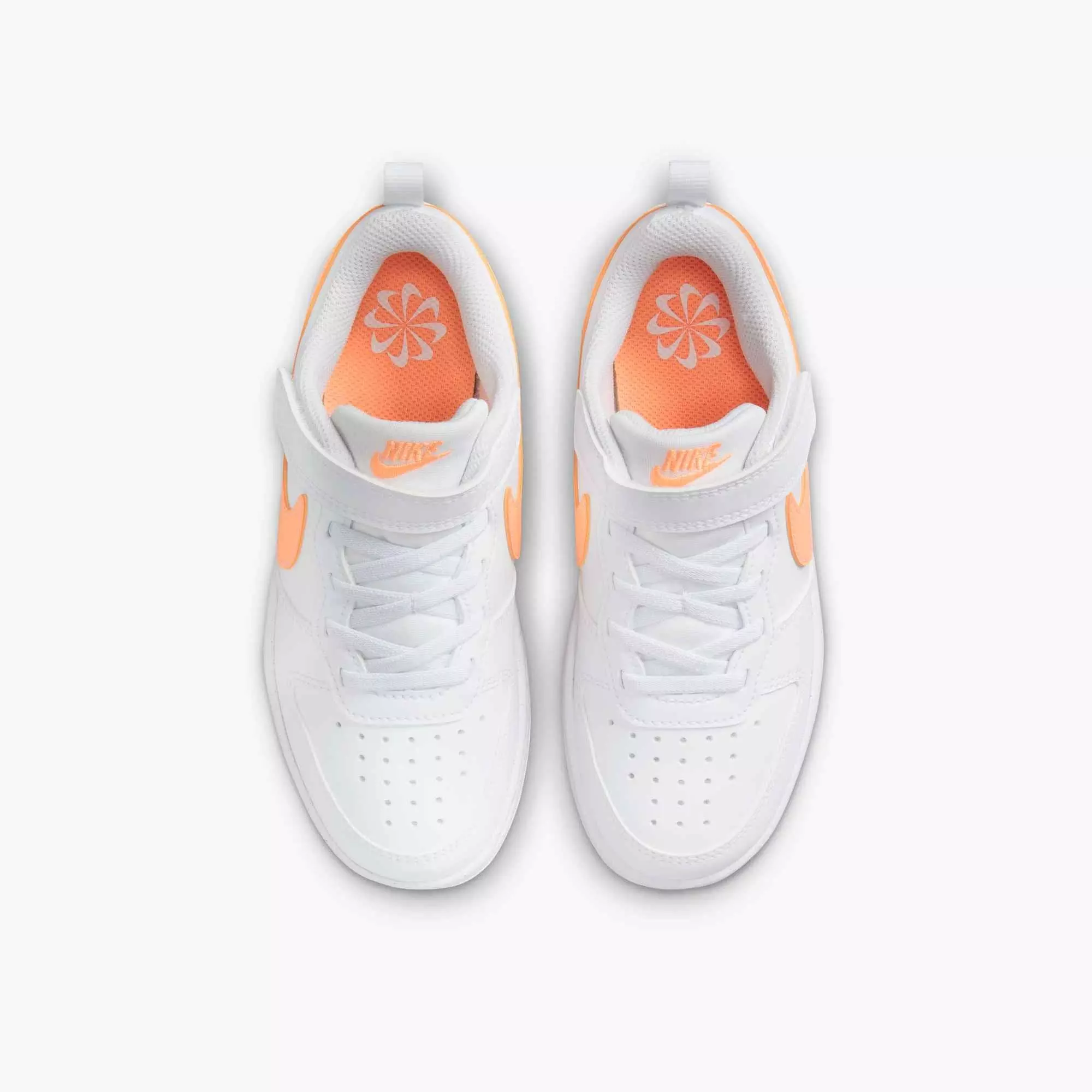 Nike Court Borough Low Recraft "White/Peach Cream" Preschool Girls' Shoe - WHITE/PEACH