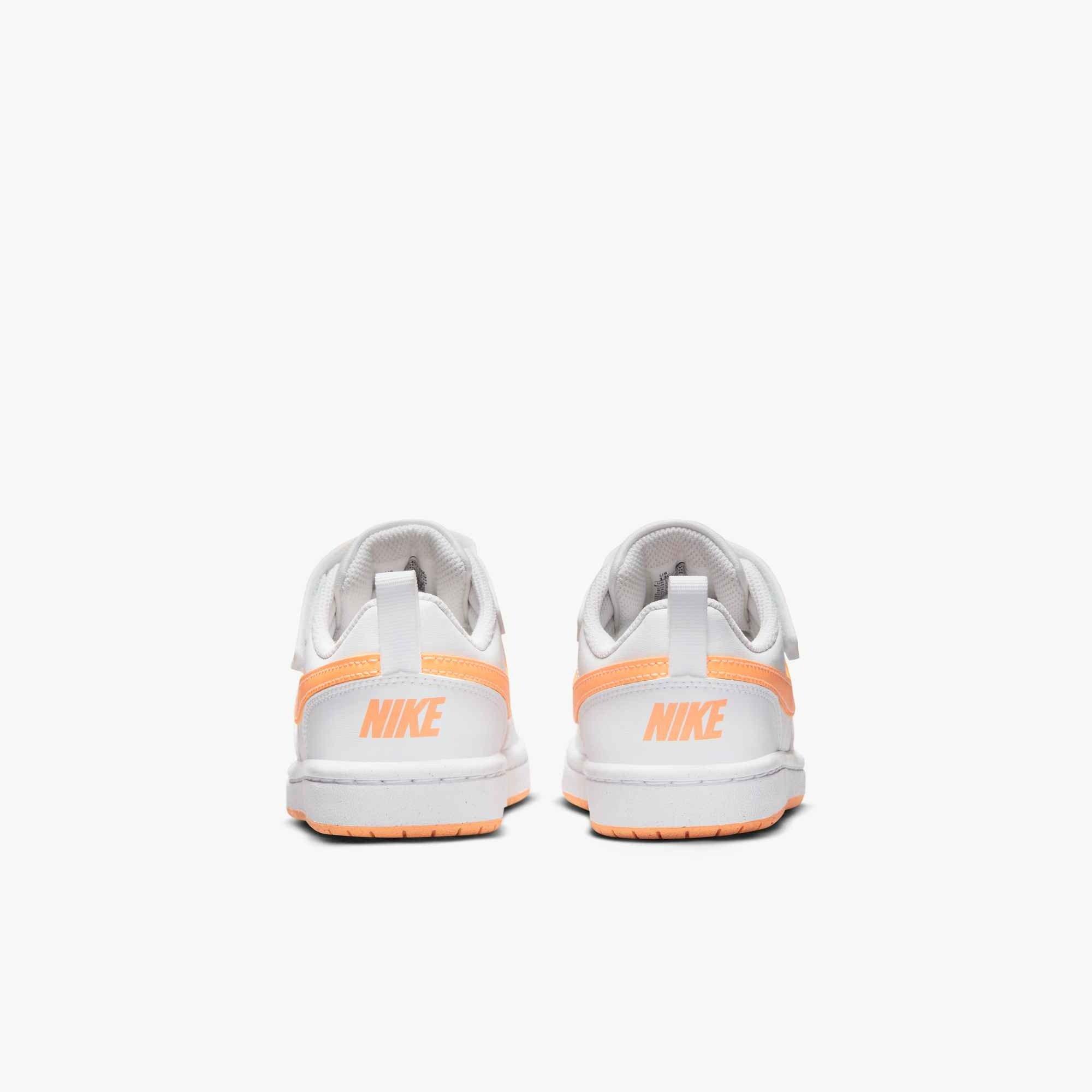 Nike Court Borough Low Recraft "White/Peach Cream" Preschool Girls' Shoe - WHITE/PEACH Thumbnail View 5