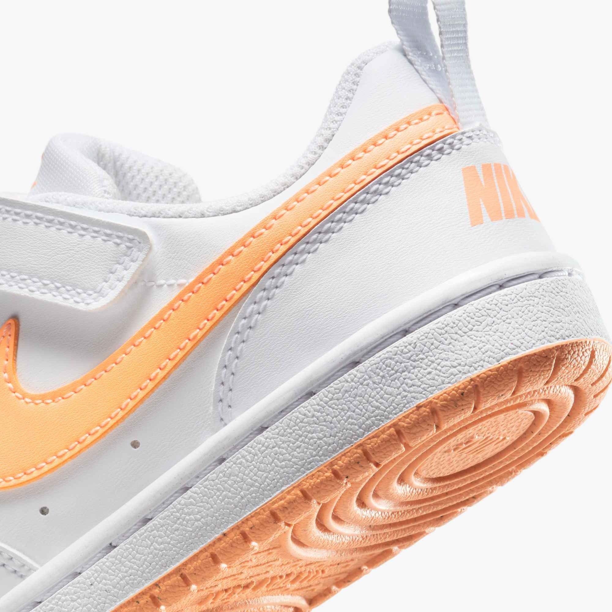 Nike Court Borough Low Recraft "White/Peach Cream" Preschool Girls' Shoe - WHITE/PEACH Thumbnail View 7
