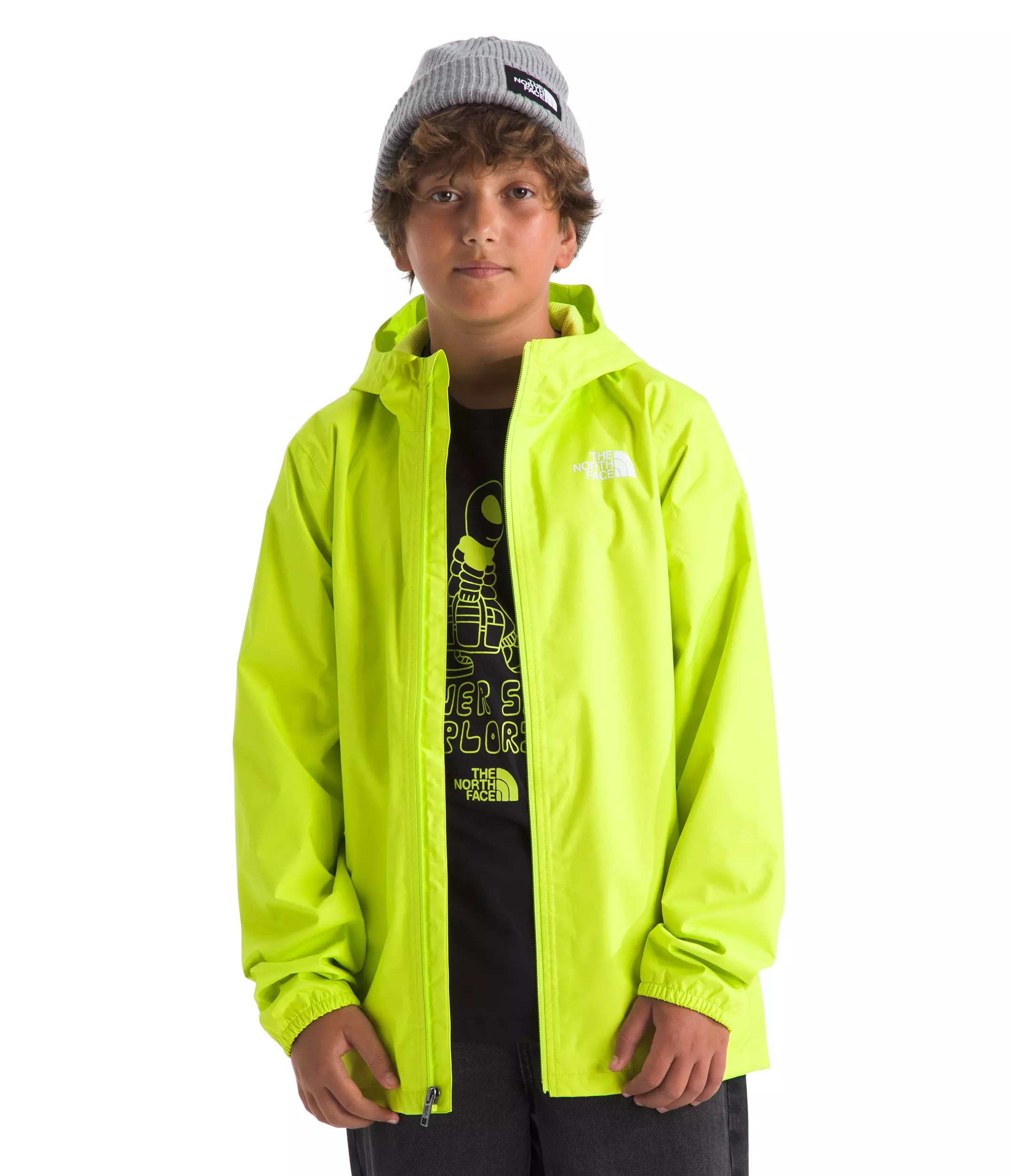 The North Face Big Kids' Zipline Rain Jacket - Neon - NEON