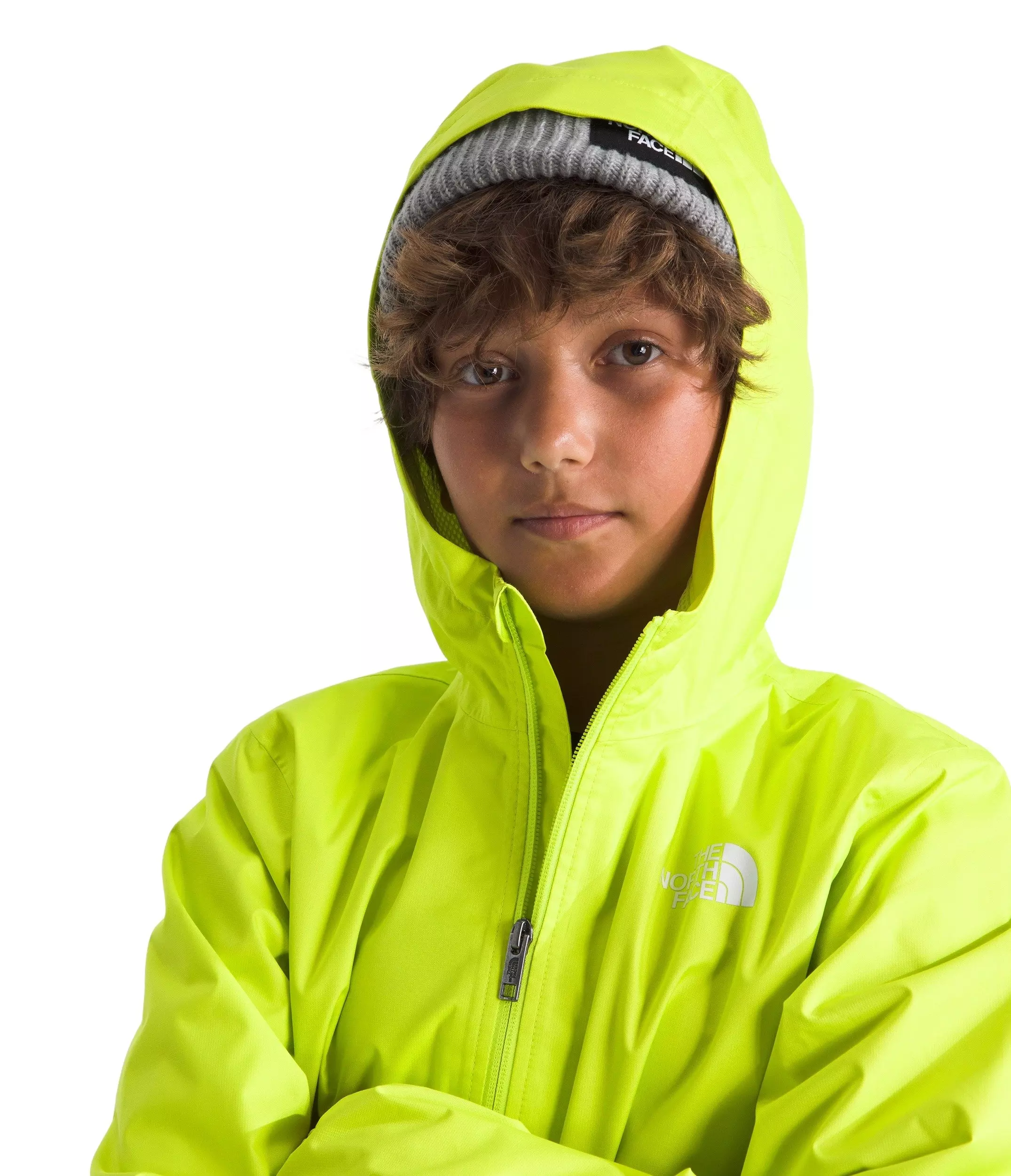 The North Face Big Kids' Zipline Rain Jacket - Neon - NEON