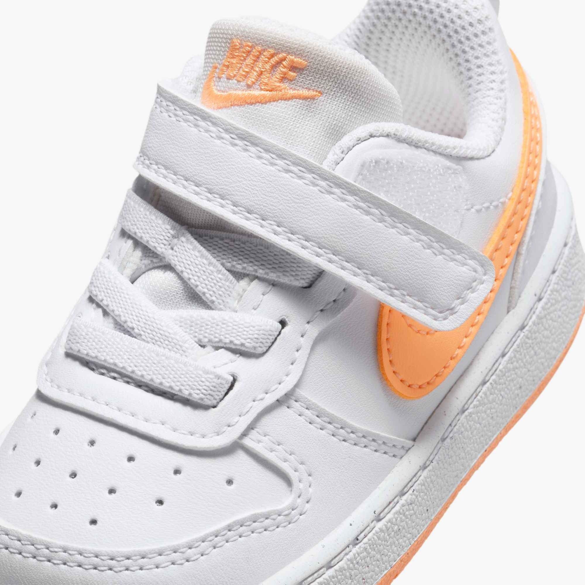 Nike Court Borough Low Recraft "White/Peach Cream" Infant Girls' Shoe - WHITE/PEACH Thumbnail View 6