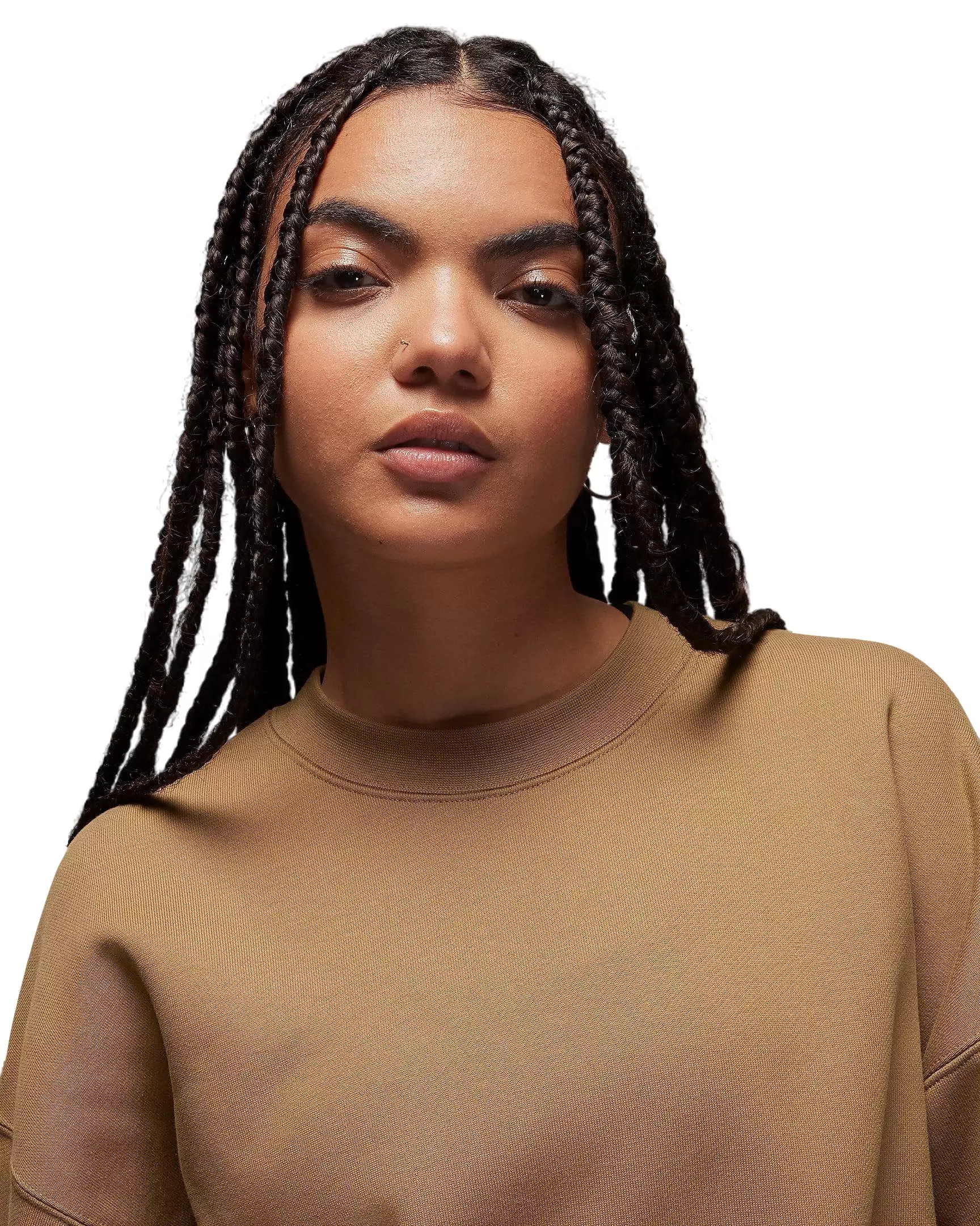 Jordan Women's Flight Fleece Crewneck Sweatshirt - BROWN