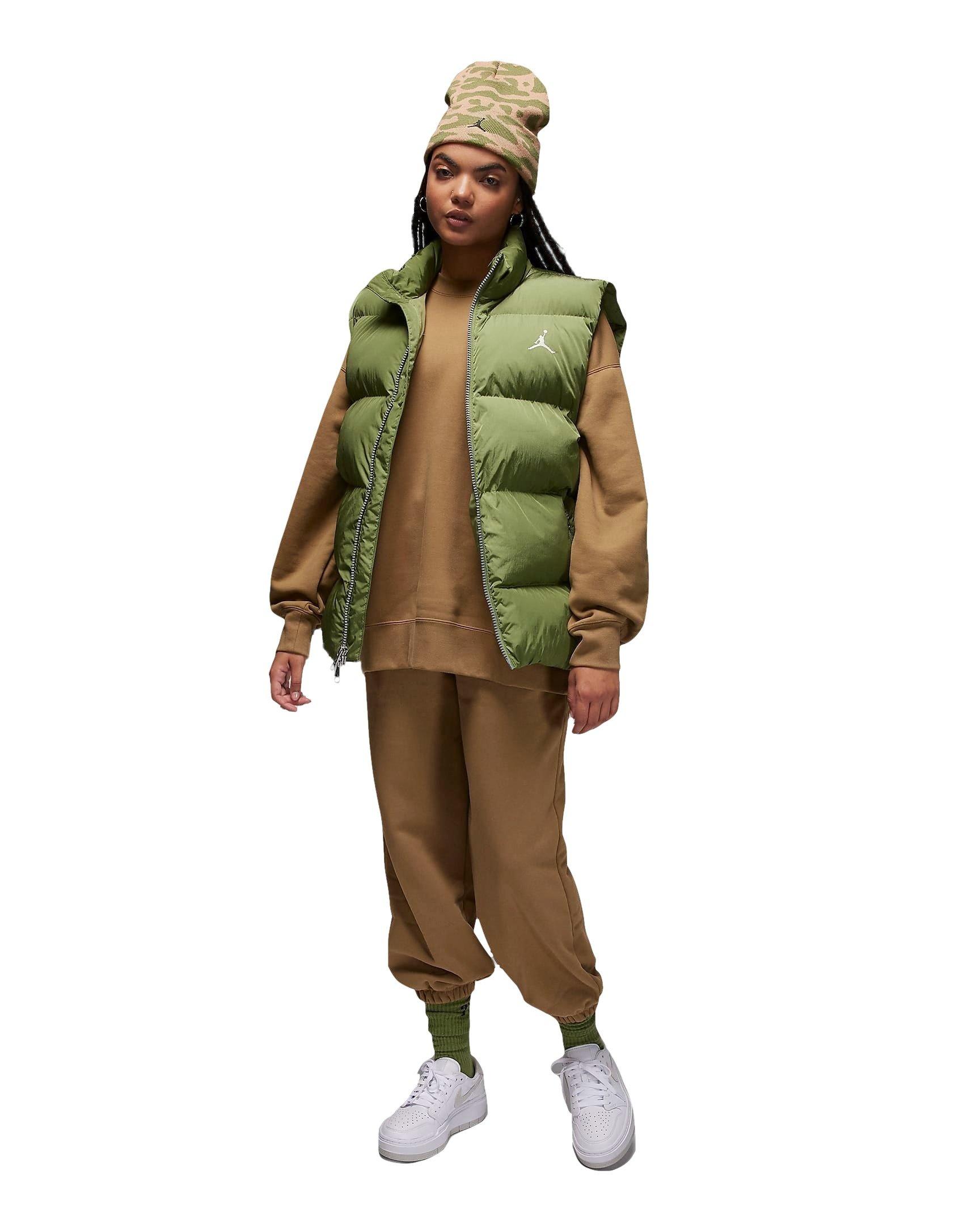 Jordan Women's Flight Fleece Crewneck Sweatshirt - BROWN Thumbnail View 5