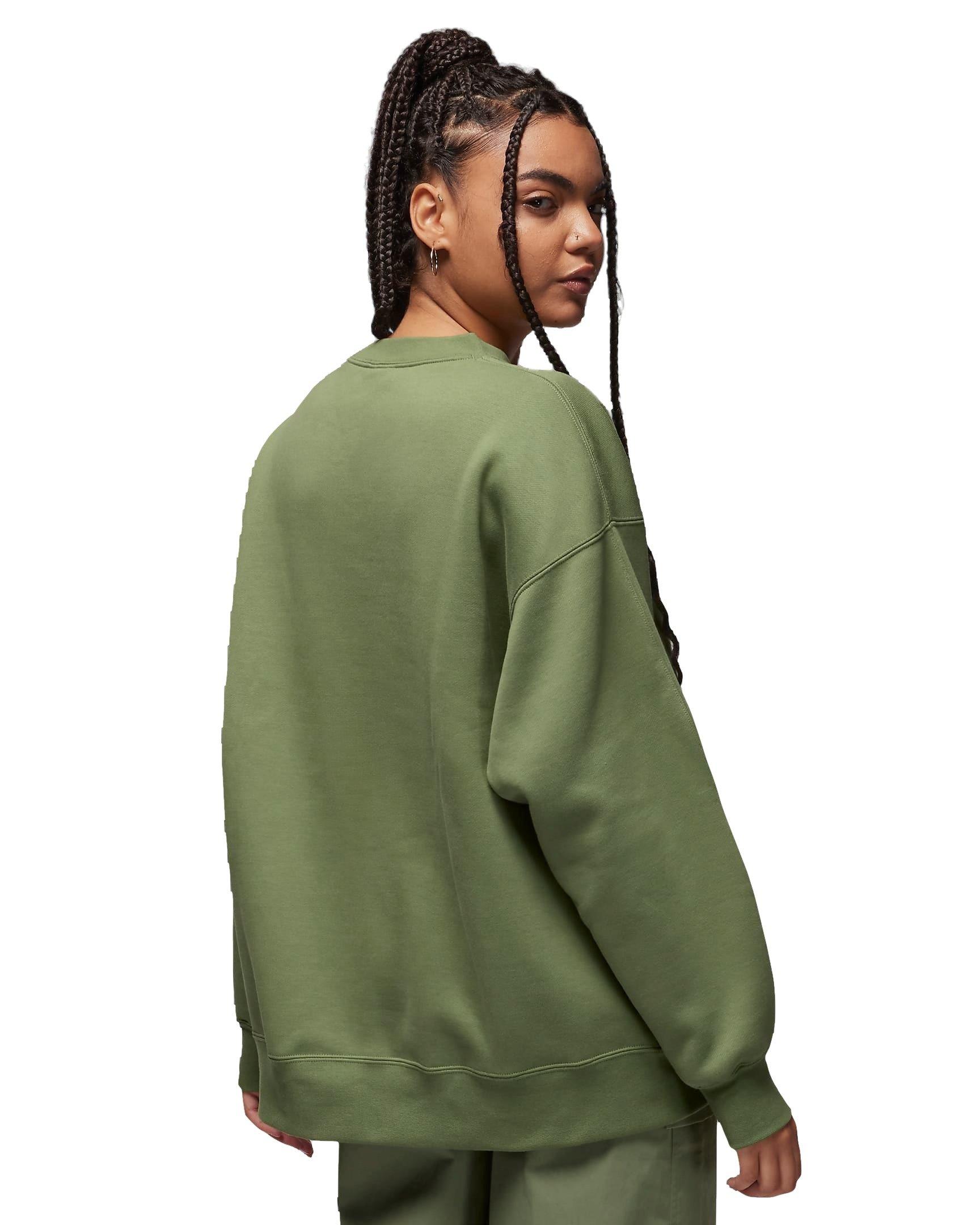 Jordan Women's Flight Fleece Crewneck Sweatshirt - GREEN Thumbnail View 2