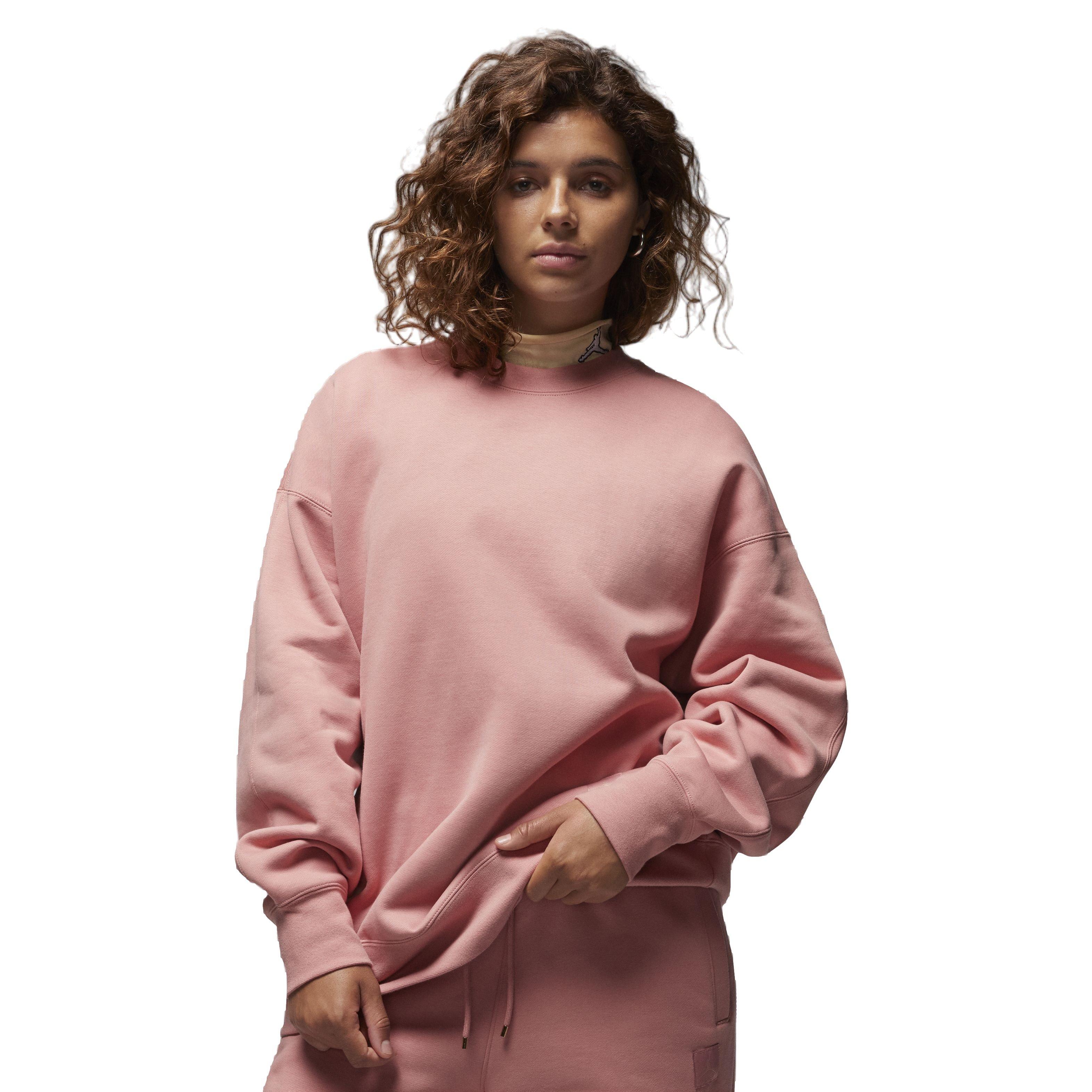 Jordan Women's Flight Fleece Crewneck Sweatshirt - PINK Thumbnail View 1