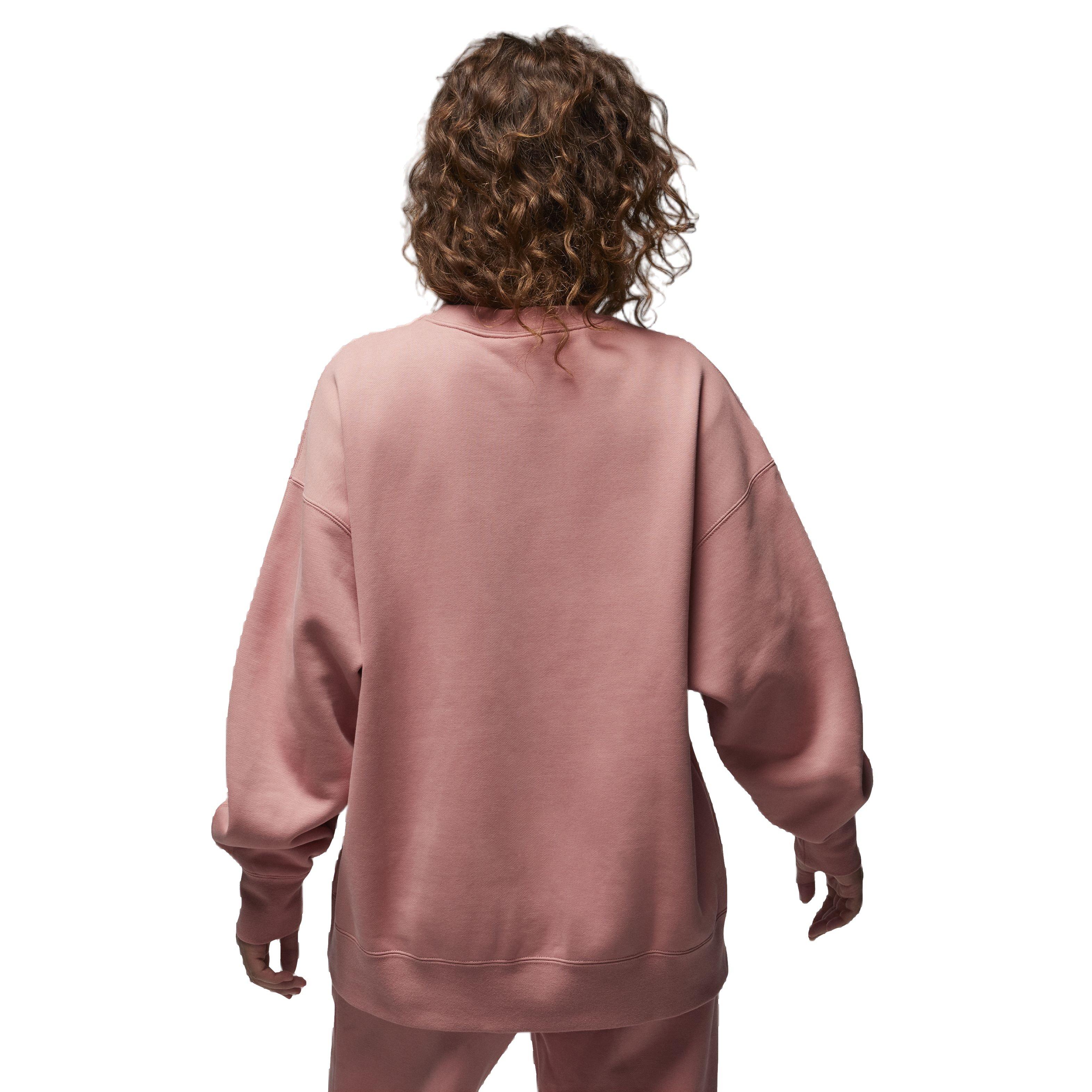 Jordan Women's Flight Fleece Crewneck Sweatshirt - PINK Thumbnail View 2