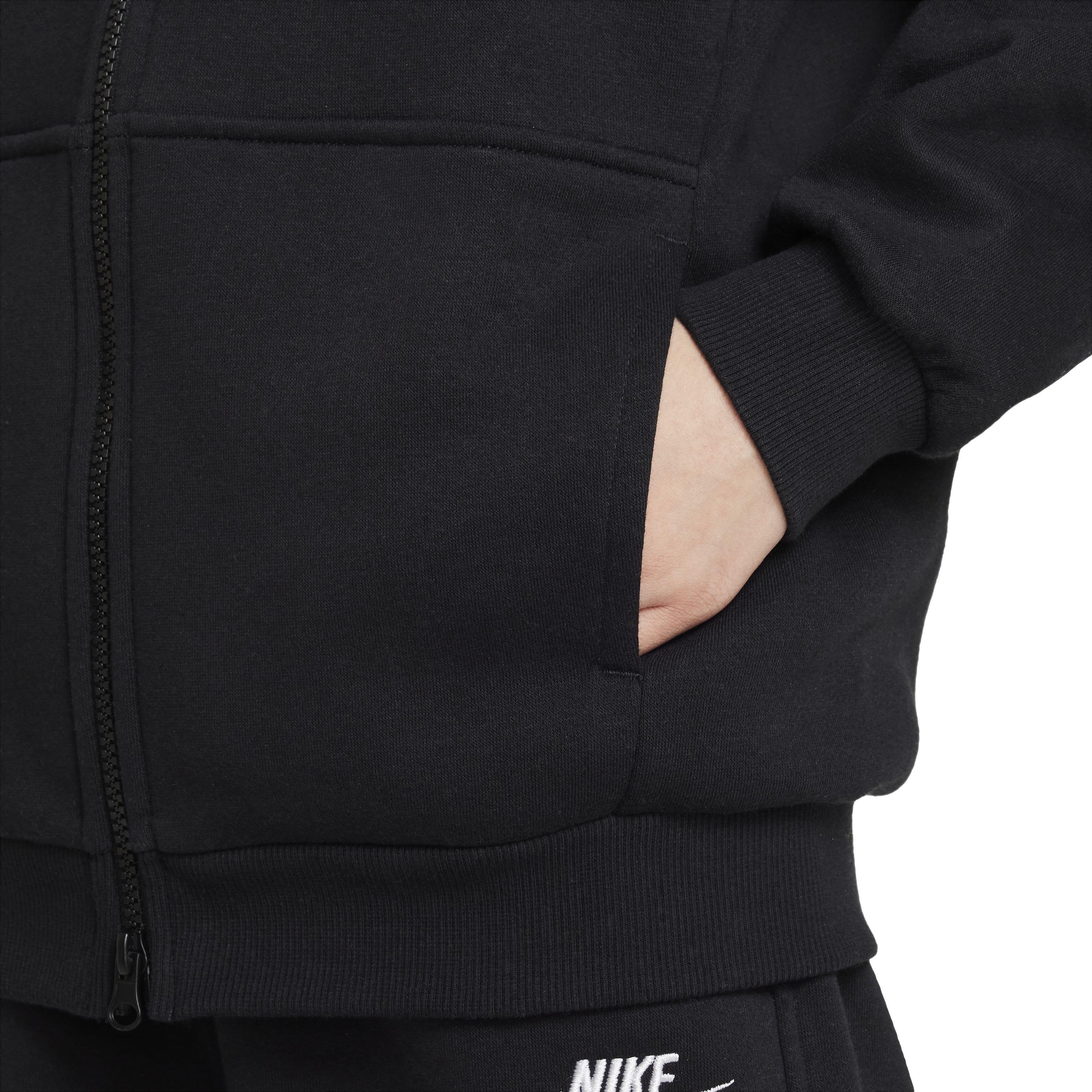 Nike Sportswear Club Fleece Oversized Full-Zip Big Girls' Hooded Jacket