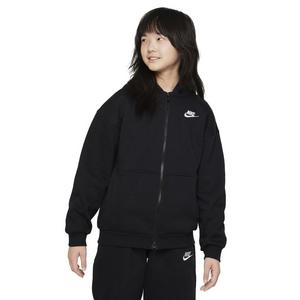 Nike Big Girls' Sportswear Club Fleece Oversized Full-Zip Hooded Jacket