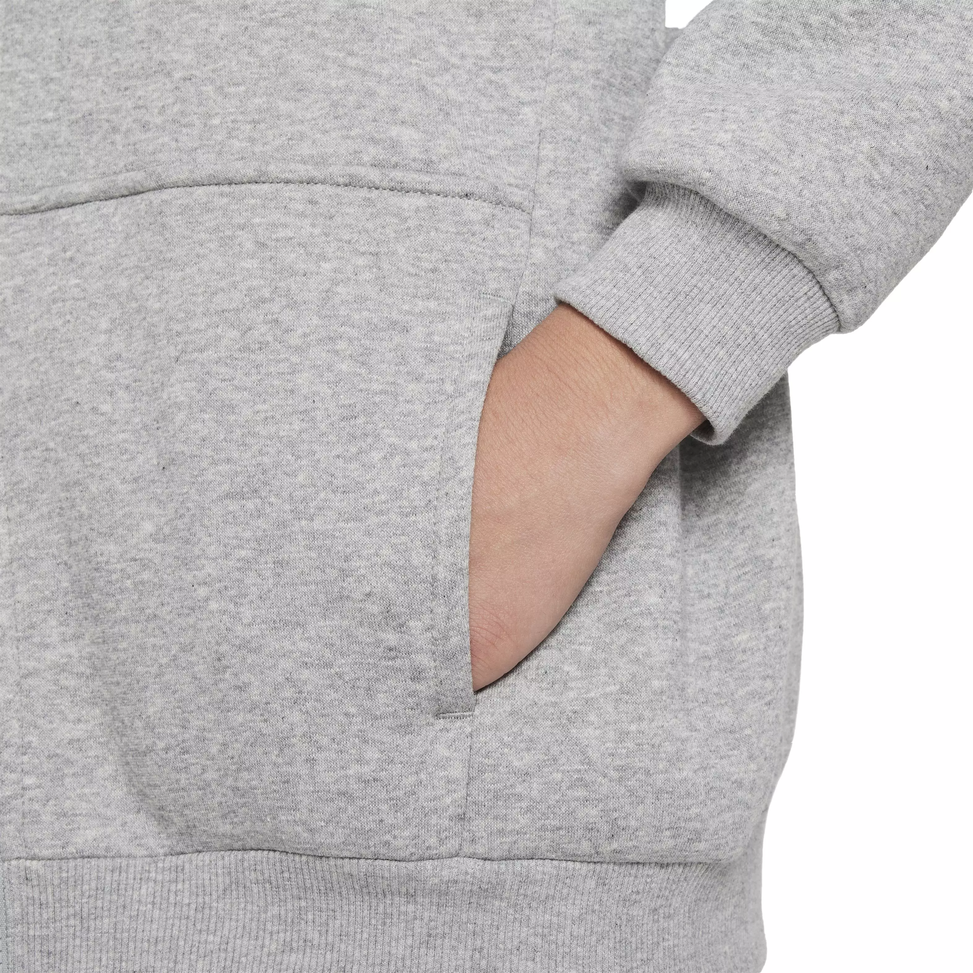 Nike Big Girls' Sportswear Club Fleece Oversized Full-Zip Hooded Jacket - GREY
