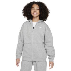 Nike Big Girls' Sportswear Club Fleece Oversized Full-Zip Hooded Jacket