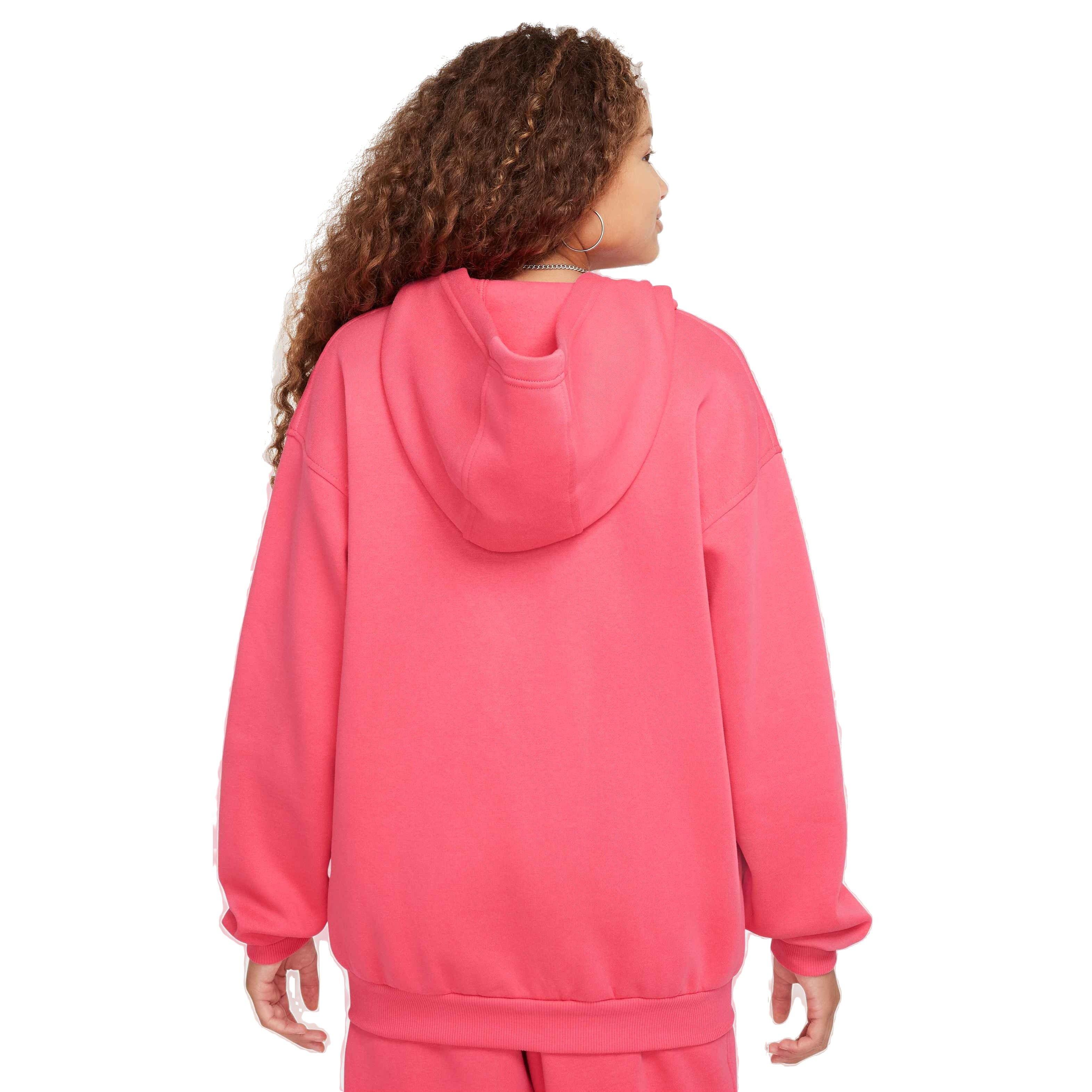 Nike Sportswear Club Fleece Oversized Full-Zip Big Girls' Hooded Jacket
