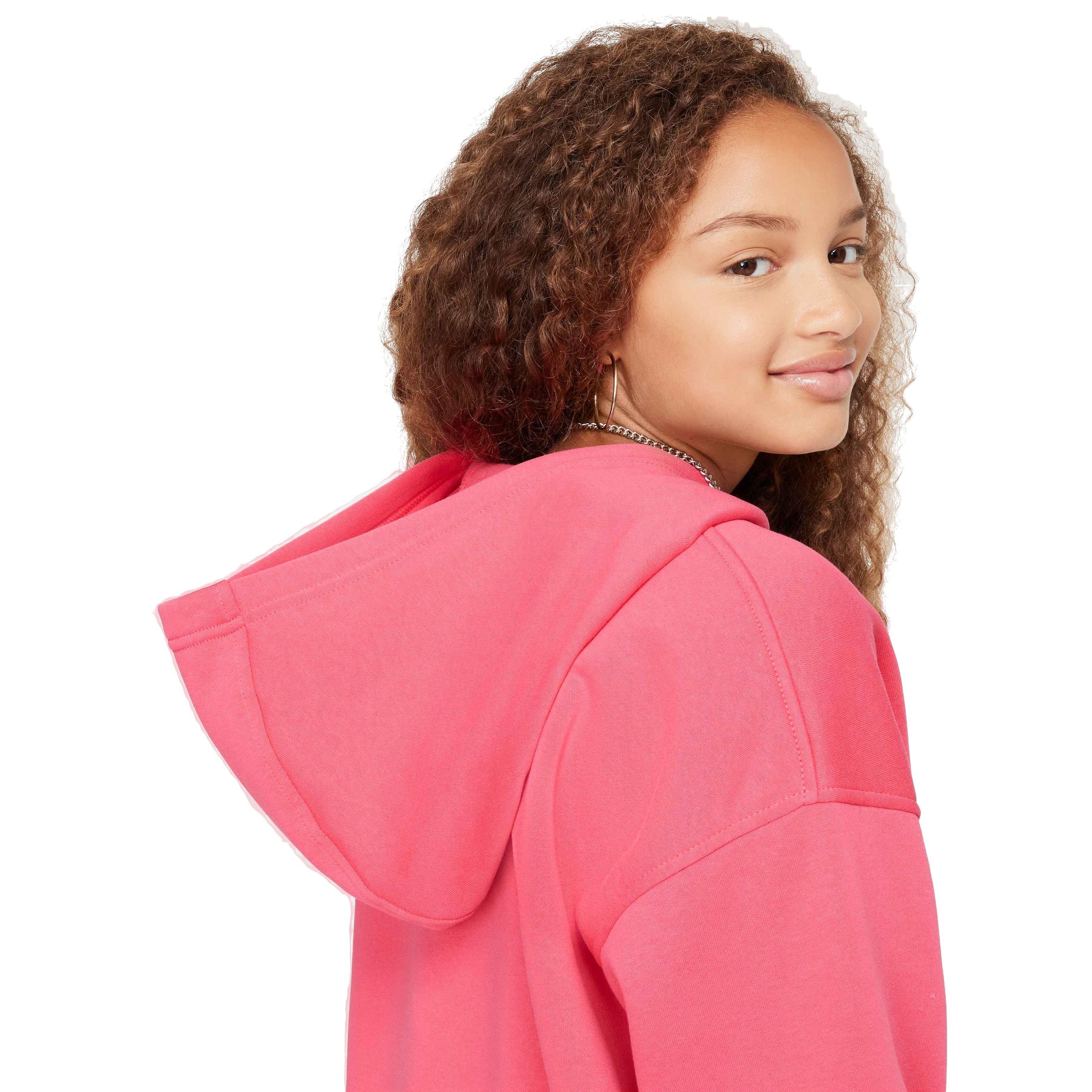 Nike Sportswear Club Fleece Oversized Full-Zip Big Girls' Hooded Jacket