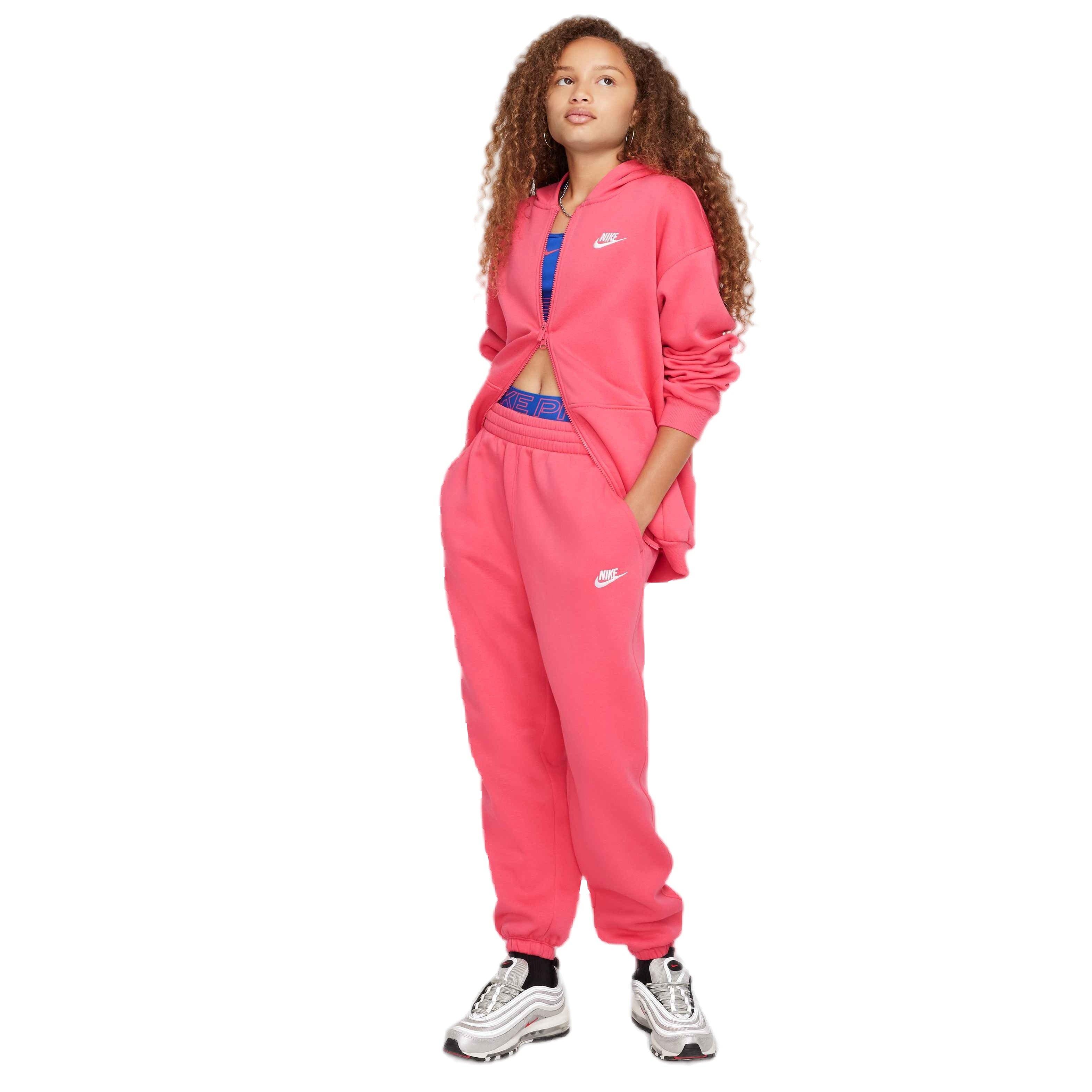 Nike Sportswear Club Fleece Oversized Full-Zip Big Girls' Hooded Jacket