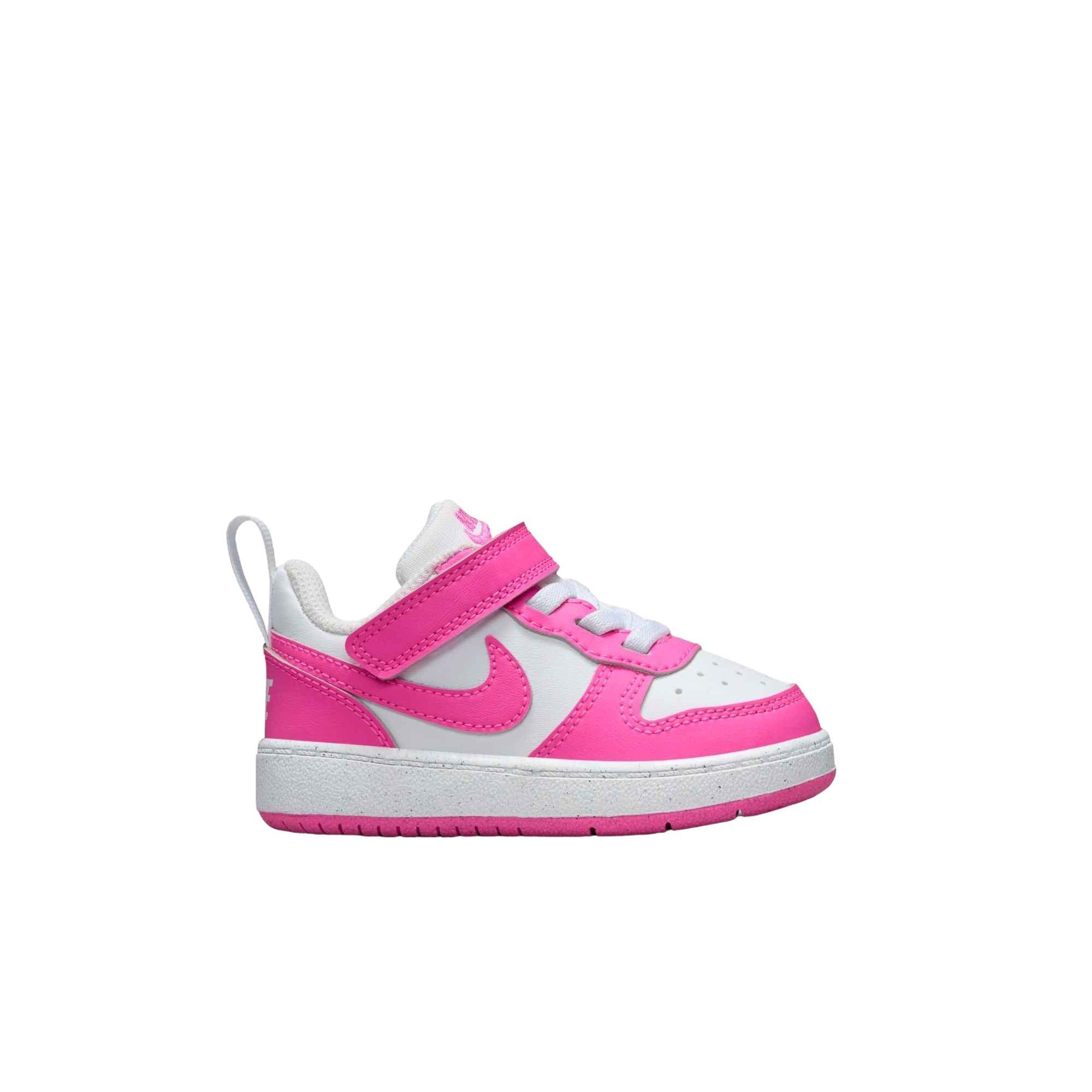 Nike Court Borough Low Recraft "White/Laser Fuchsia" Infant Girls' Shoe - WHITE/FUCHSIA Thumbnail View 1