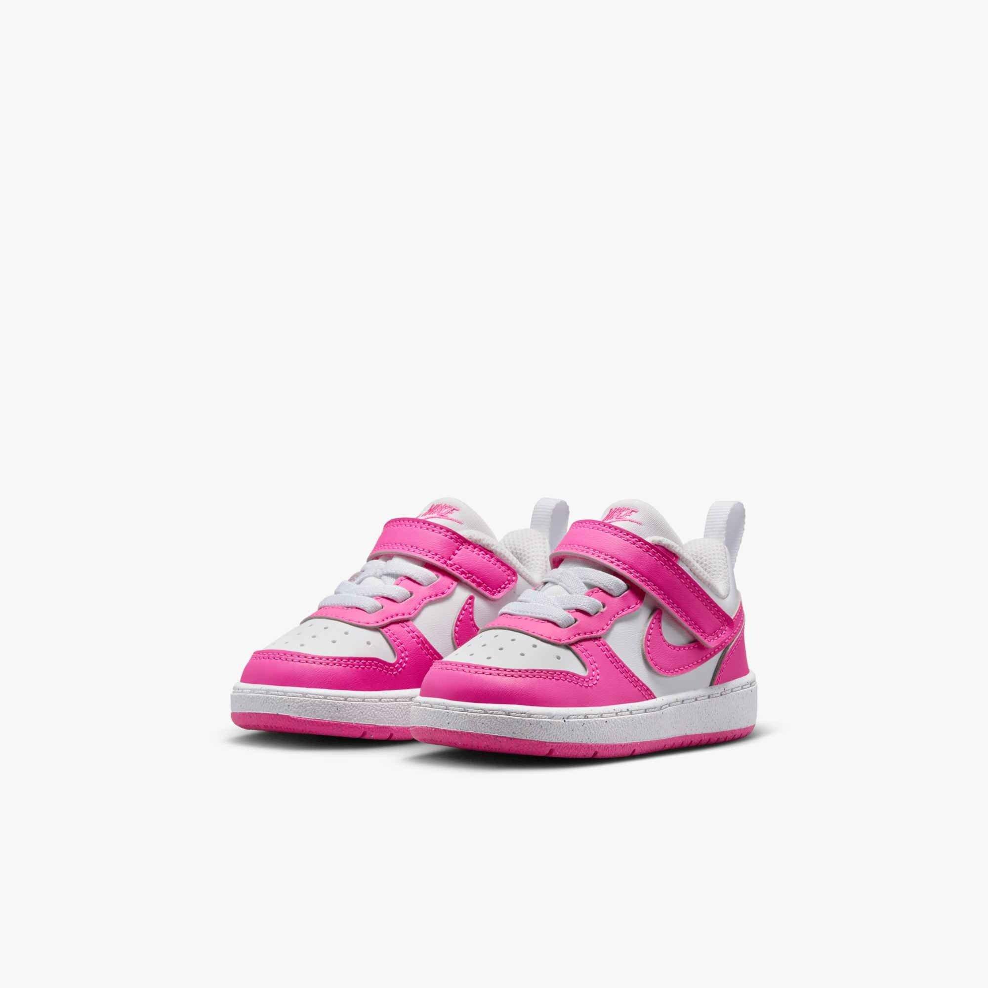 Nike Court Borough Low Recraft "White/Laser Fuchsia" Infant Girls' Shoe - WHITE/FUCHSIA Thumbnail View 4