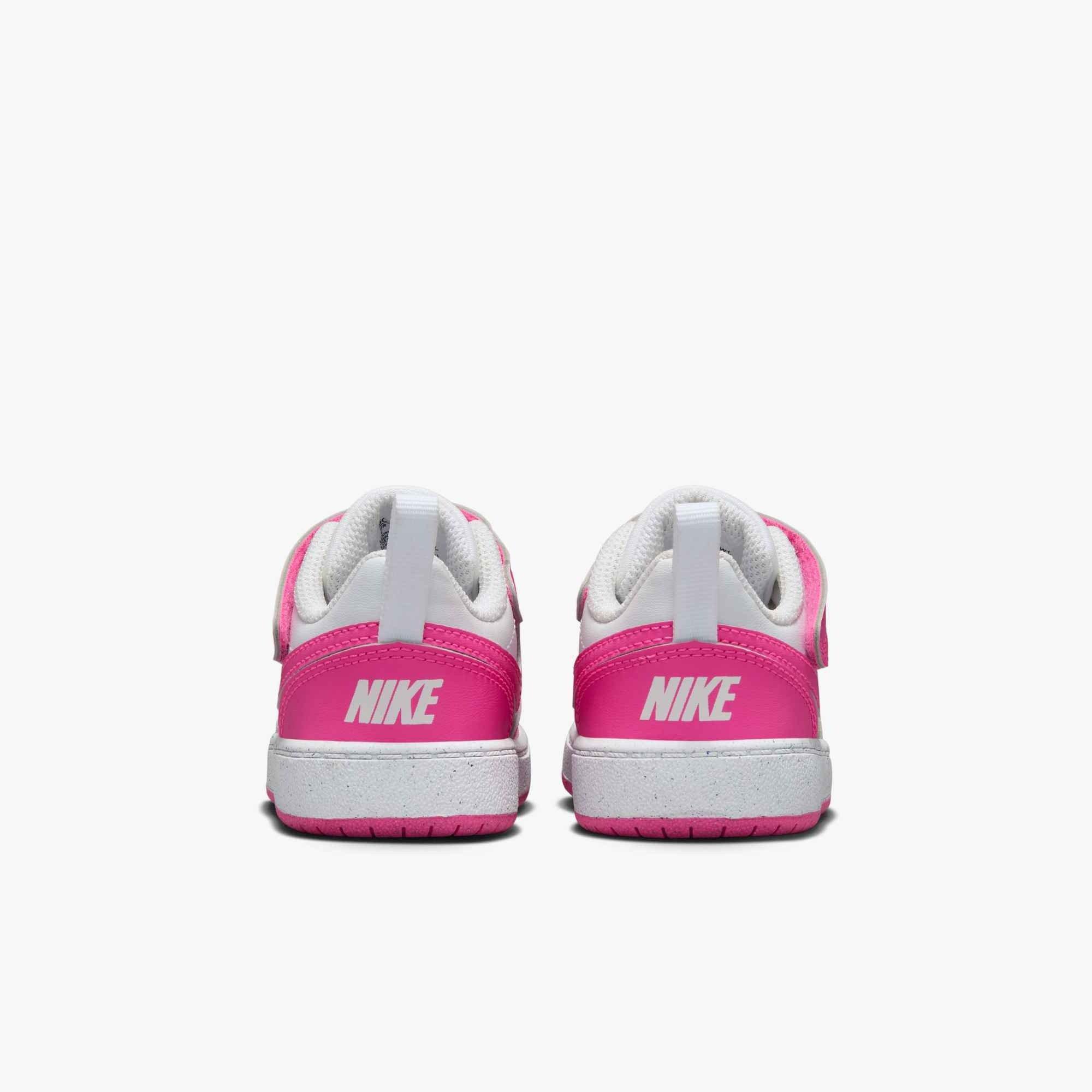 Nike Court Borough Low Recraft "White/Laser Fuchsia" Infant Girls' Shoe - WHITE/FUCHSIA Thumbnail View 5
