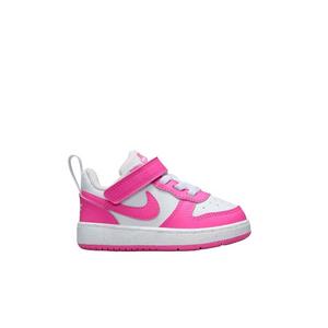 Nike Court Borough Low Recraft "White/Laser Fuchsia" Infant Girls' Shoe