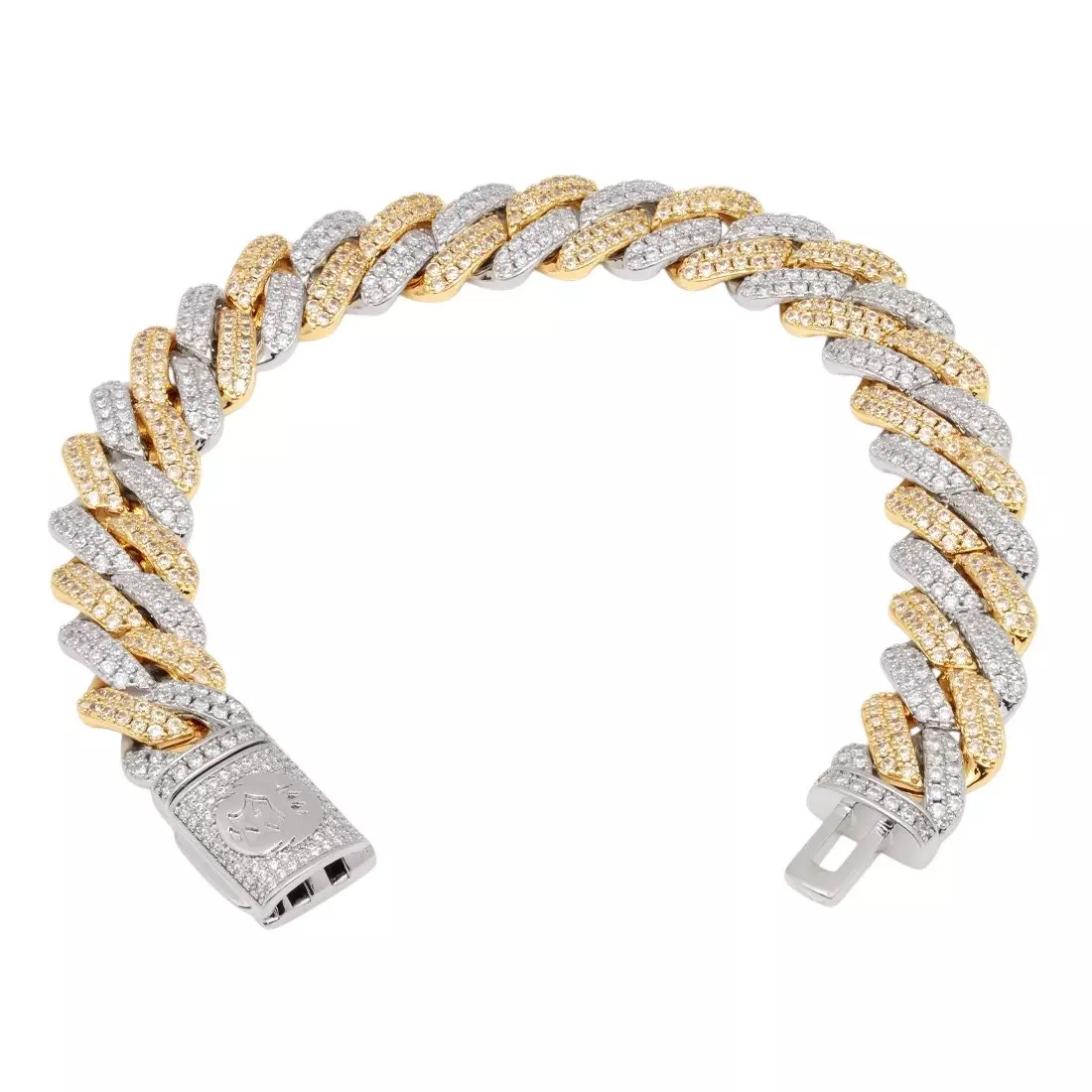King Ice 12mm Iced Diamond Cut Miami Cuban Link Chain - 14K Gold - GOLD