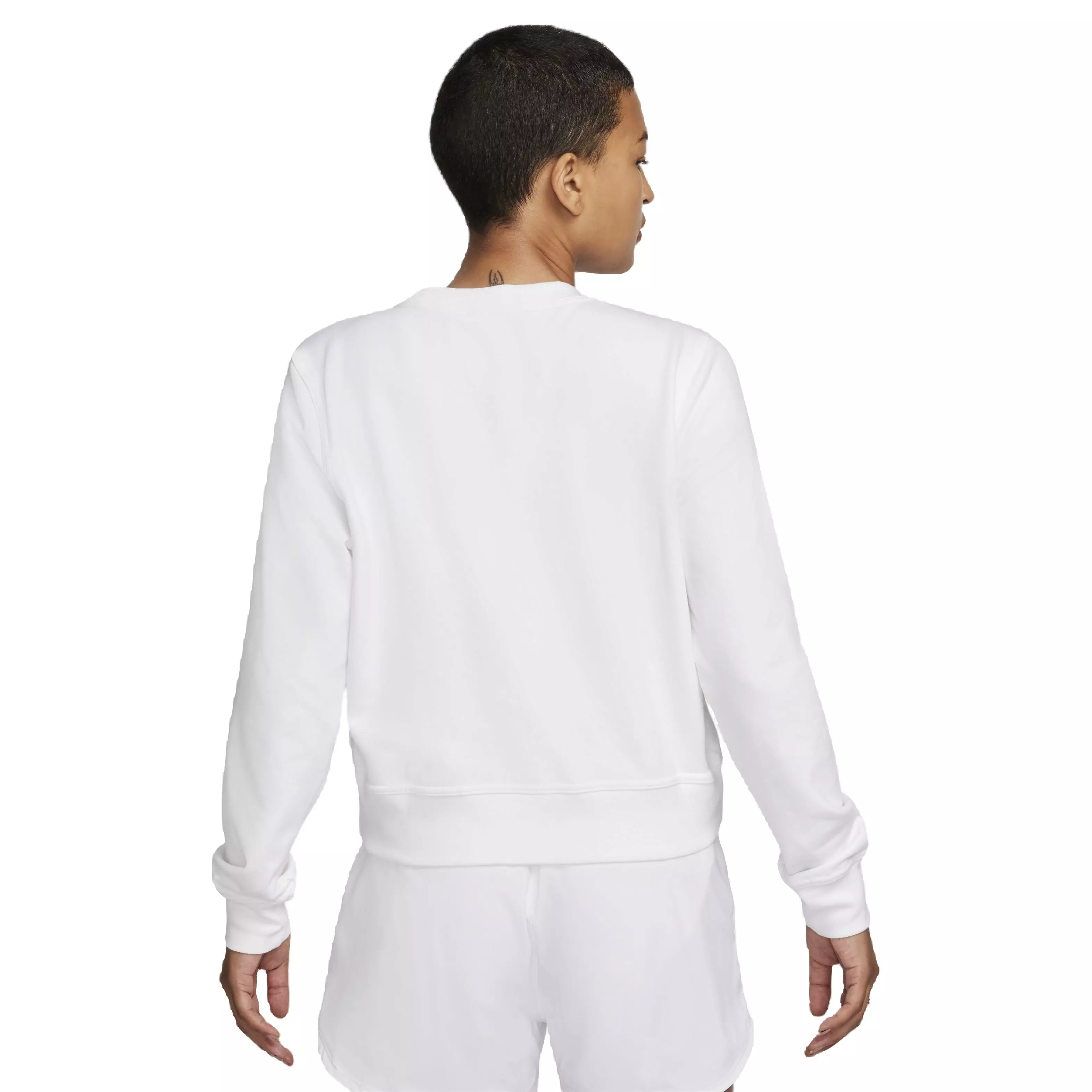 Nike Women's One Dri-FIT Crew-Neck LBR French Terry Sweatshirt - BLUE