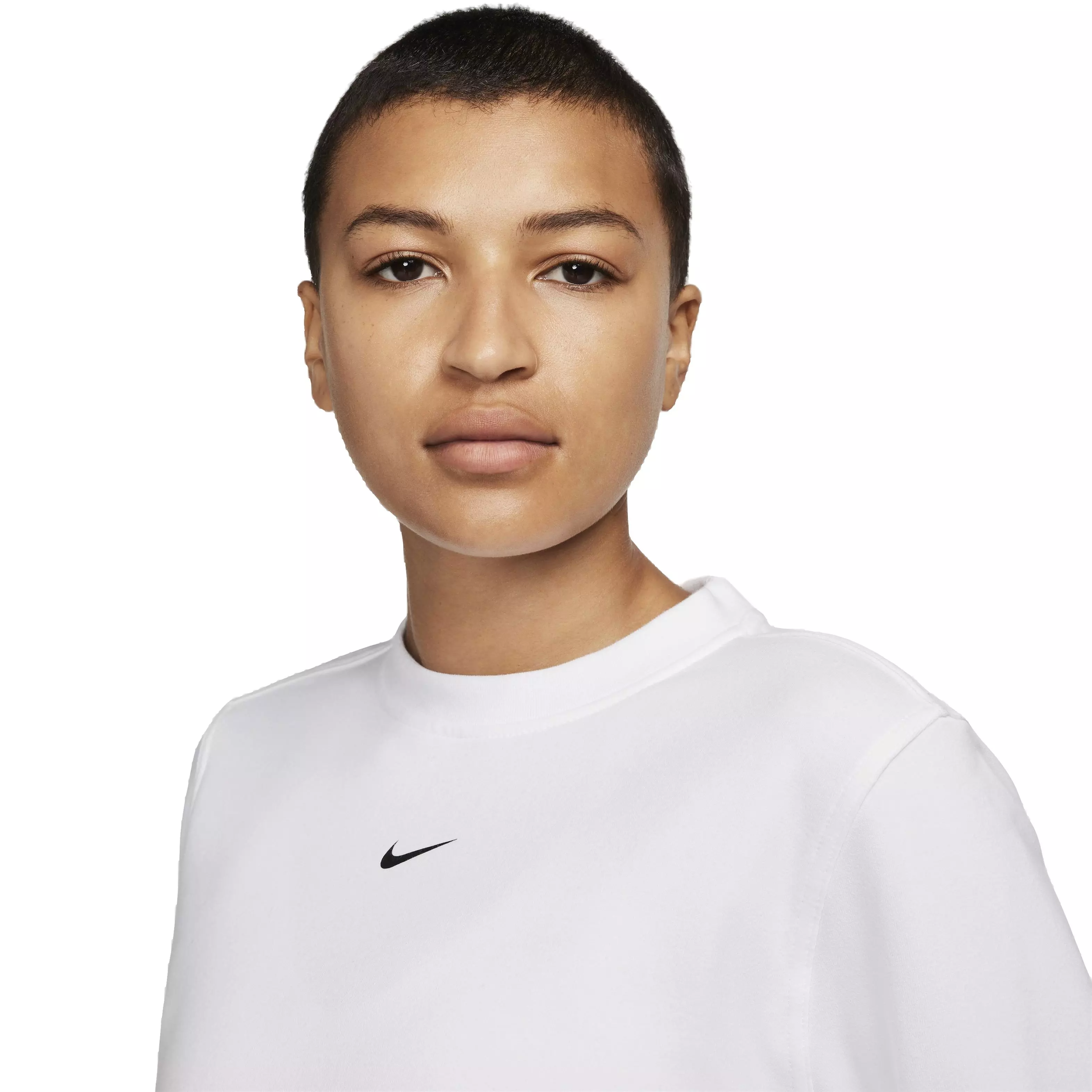 Nike Women's One Dri-FIT Crew-Neck LBR French Terry Sweatshirt - BLUE