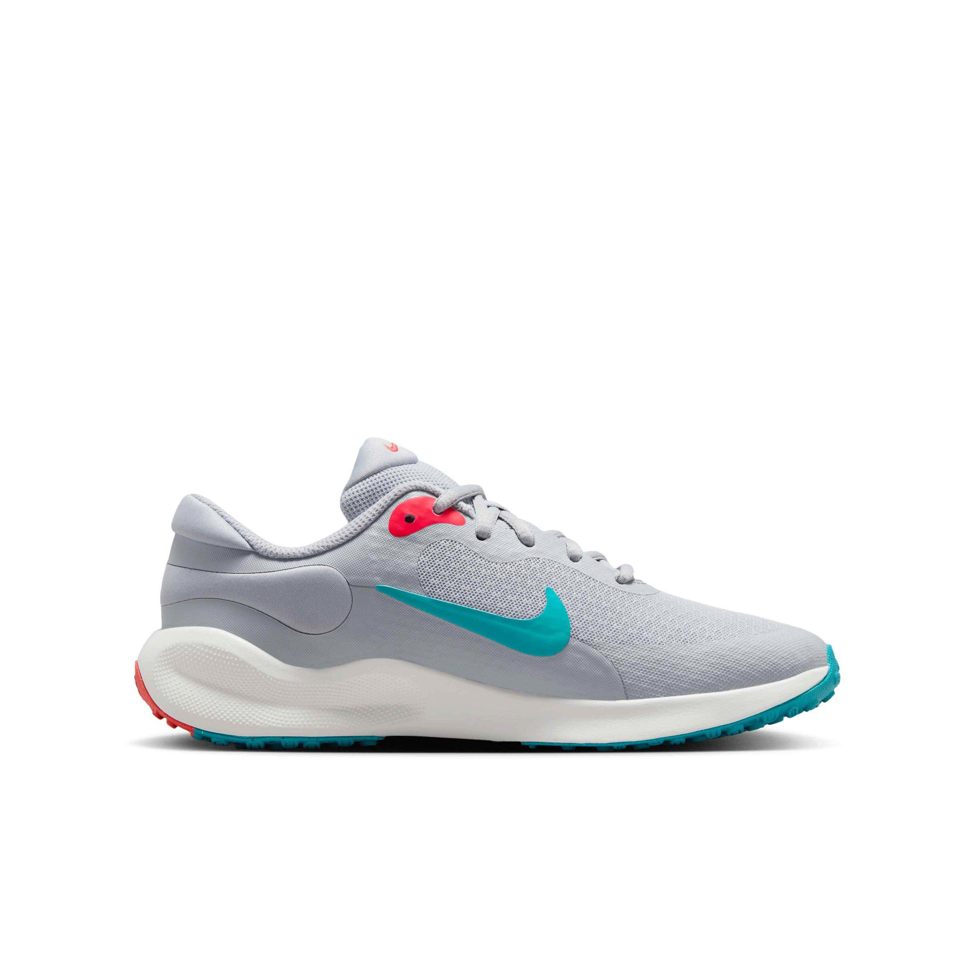 Nike Revolution 7 "Wolf Grey/Crimson/Summit White/Dusty Cactus" Grade School Boys' Running Shoe - GREY/CRIMSON/WHITE/CACTUS Thumbnail View 1
