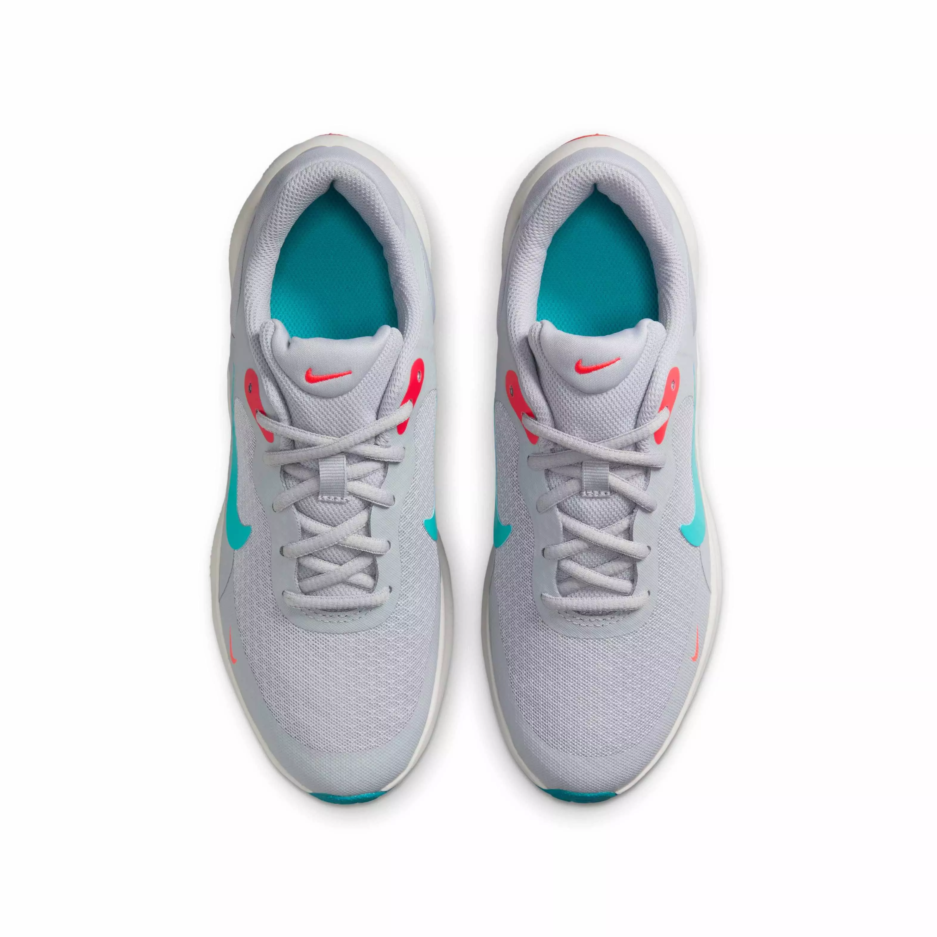 Nike Revolution 7 "Wolf Grey/Crimson/Summit White/Dusty Cactus" Grade School Boys' Running Shoe - GREY/CRIMSON/WHITE/CACTUS