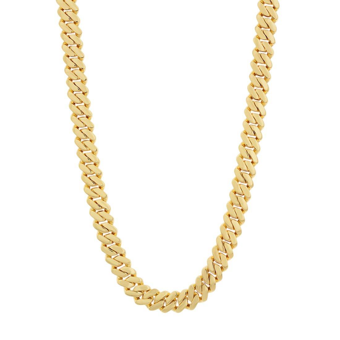 King Ice 12mm Iced Diamond Cut Miami Cuban Link Chain - Gold - GOLD