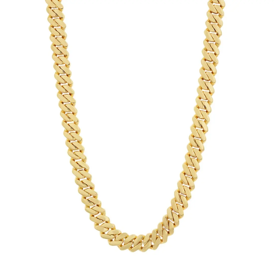 King Ice 12mm Iced Diamond Cut Miami Cuban Link Chain - Gold - GOLD