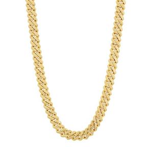 King Ice 12mm Iced Diamond Cut Miami Cuban Link Chain - Gold - GOLD