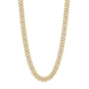 King Ice 12mm Iced Diamond Cut Miami Cuban Link Chain - Gold - GOLD