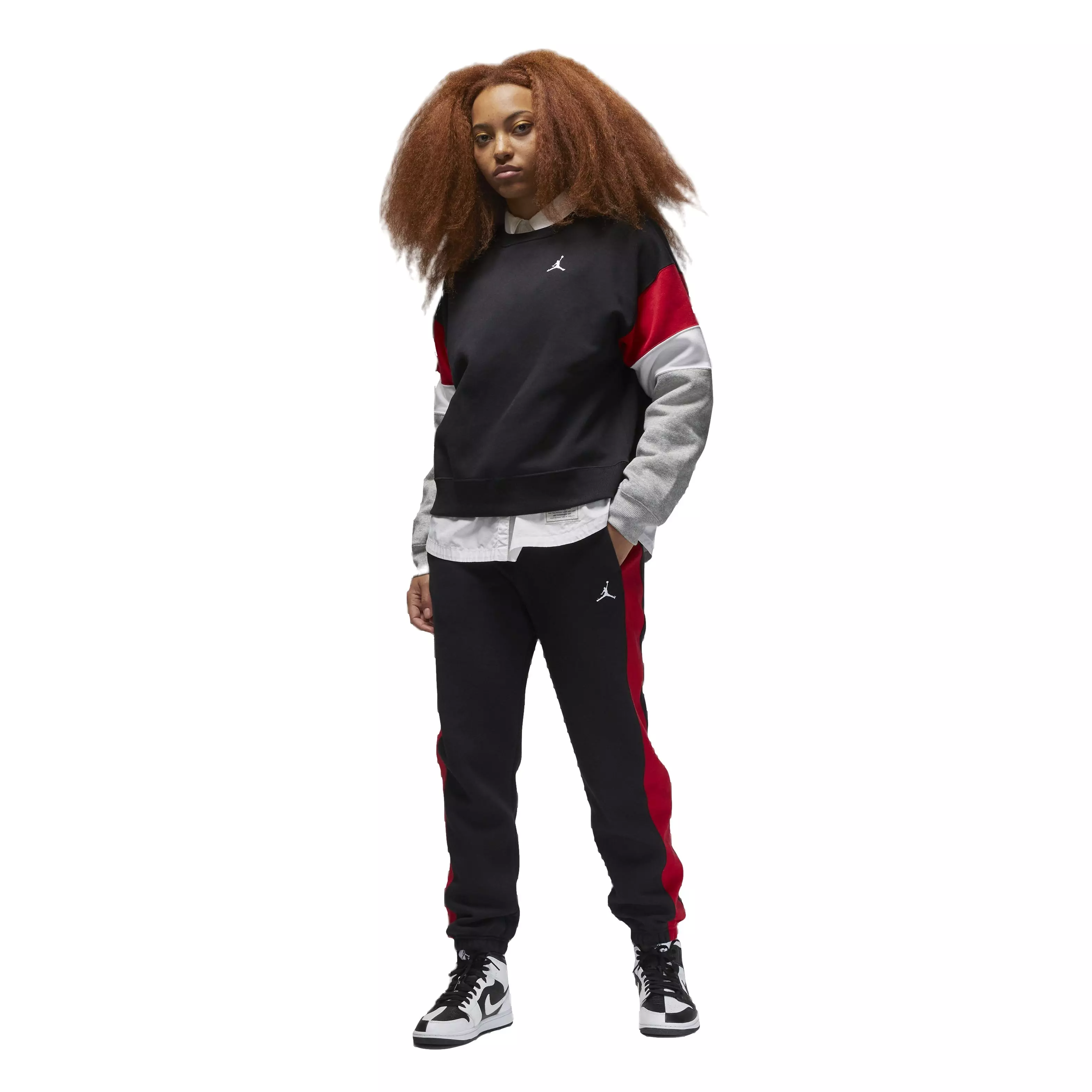 Jordan Women's Brooklyn Fleece Crewneck Sweatshirt - BLACK