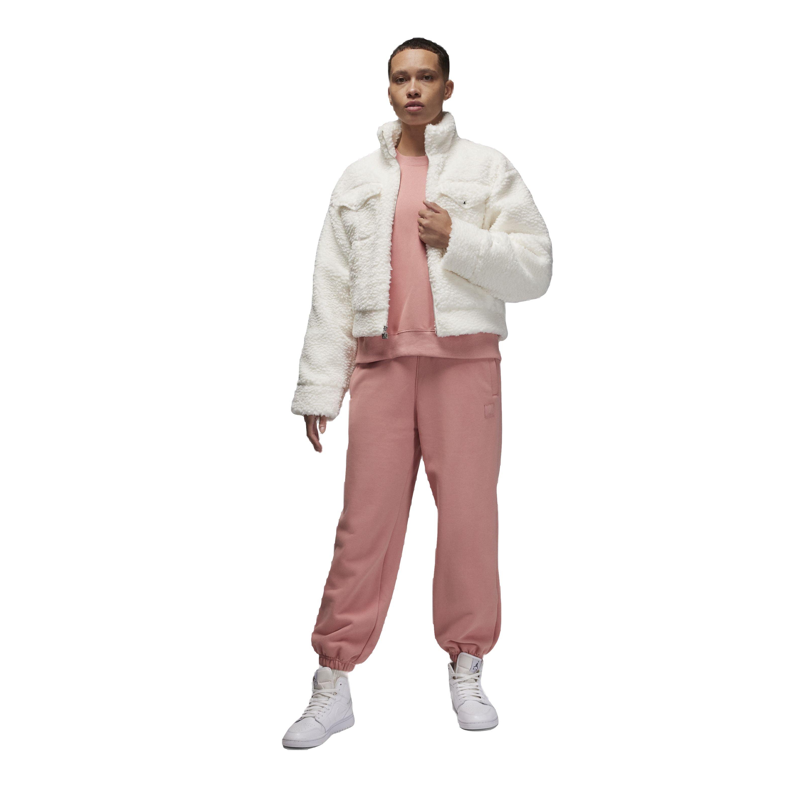 Jordan Women's Brooklyn Fleece Crewneck Sweatshirt - PINK Thumbnail View 5