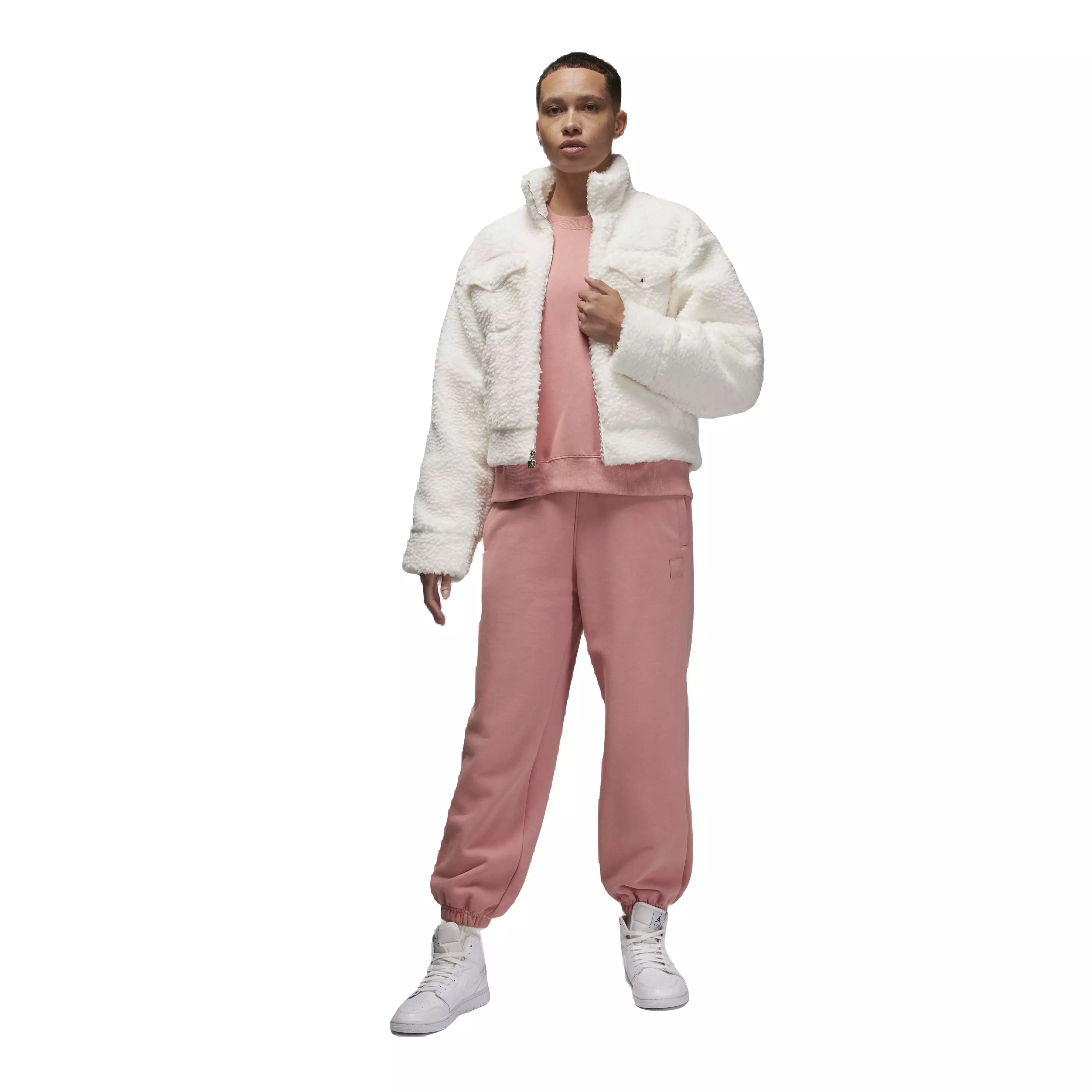 Jordan Women's Brooklyn Fleece Crewneck Sweatshirt - PINK