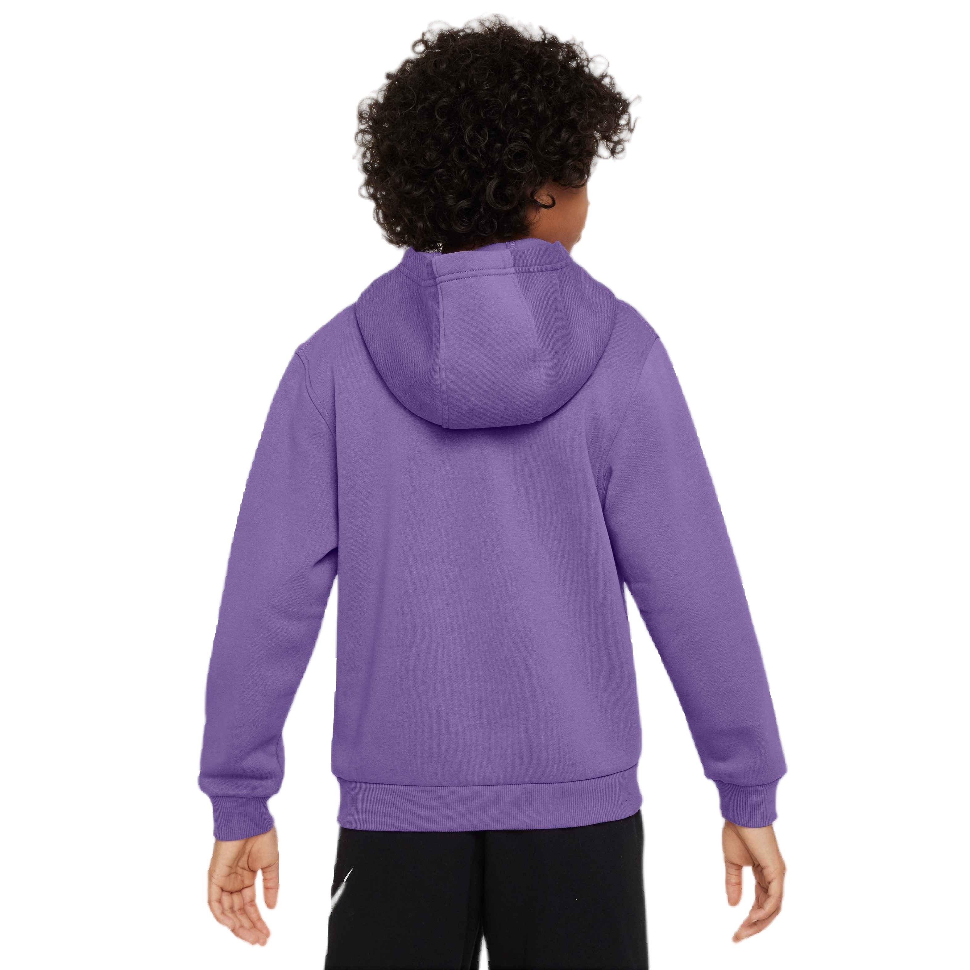 Nike Big Kids' Sportswear Club Fleece Hoodie - BLACK RASPBERRY Thumbnail View 5