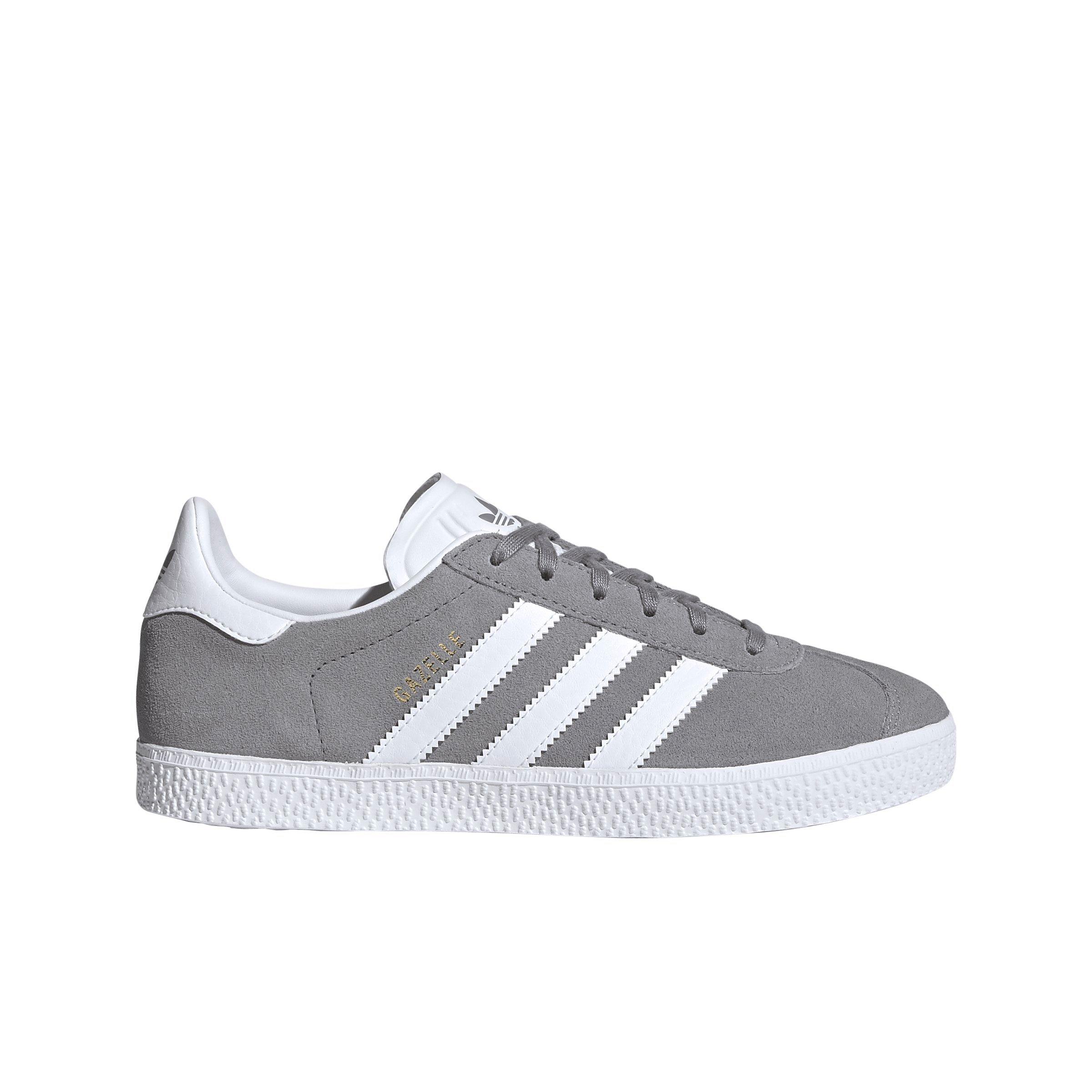 adidas Originals Gazelle "Grey Three/Ftwr White/Gold Metallic" Grade School Boys' Shoe - GREY/WHITE/GOLD Thumbnail View 1