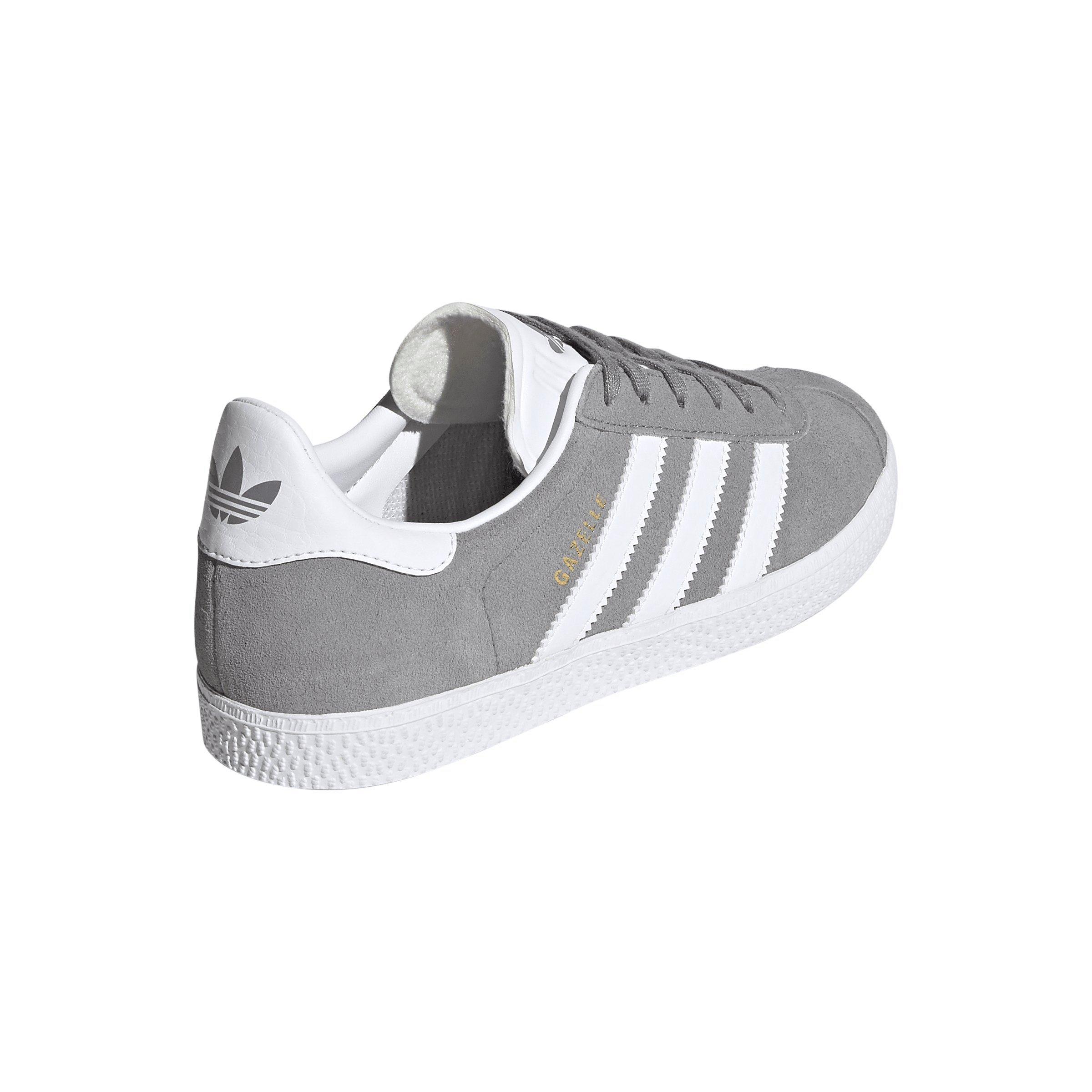 adidas Originals Gazelle Grade School Boys' "Grey Three/Ftwr White/Gold Metallic" Shoe