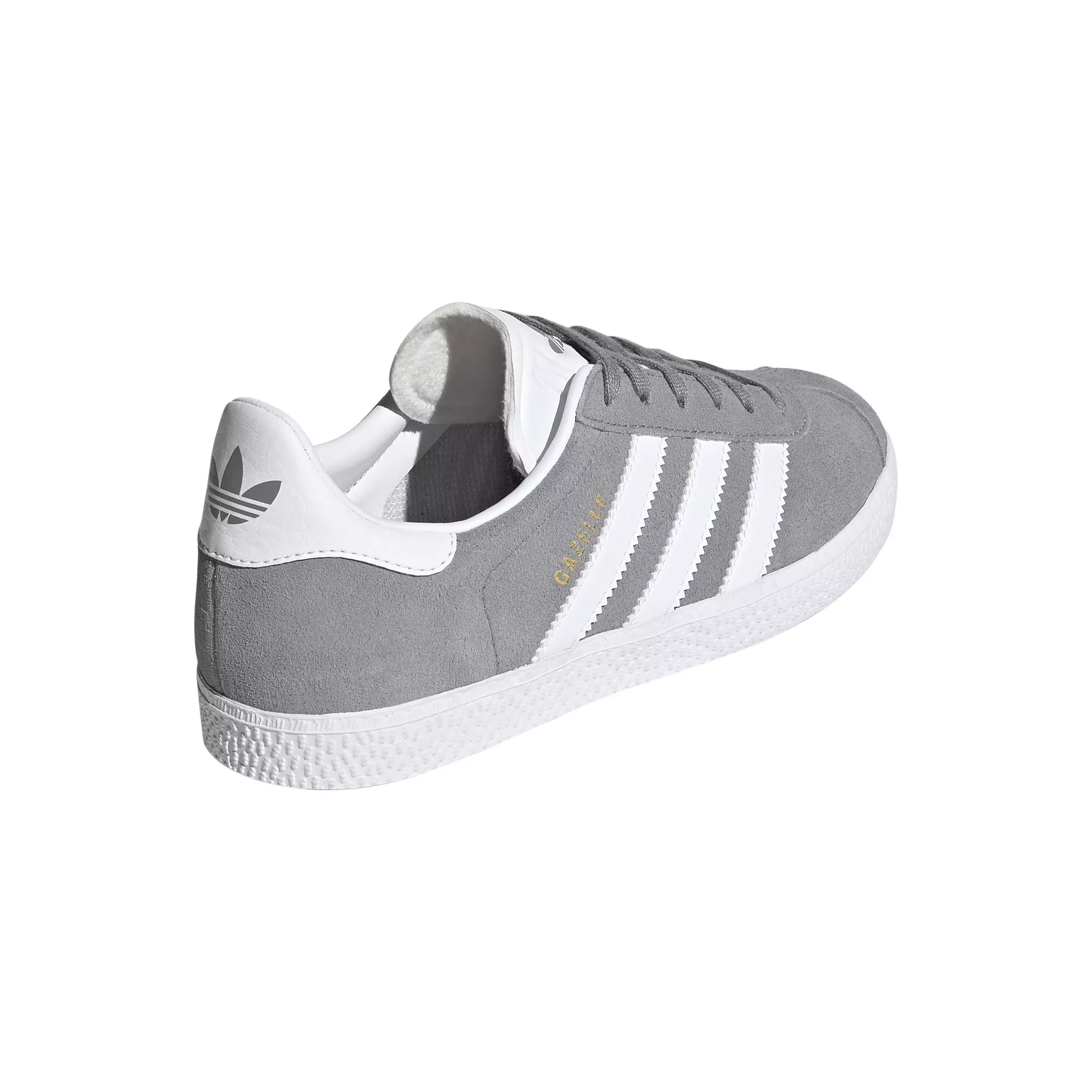 adidas Originals Gazelle "Grey Three/Ftwr White/Gold Metallic" Grade School Boys' Shoe - GREY/WHITE/GOLD