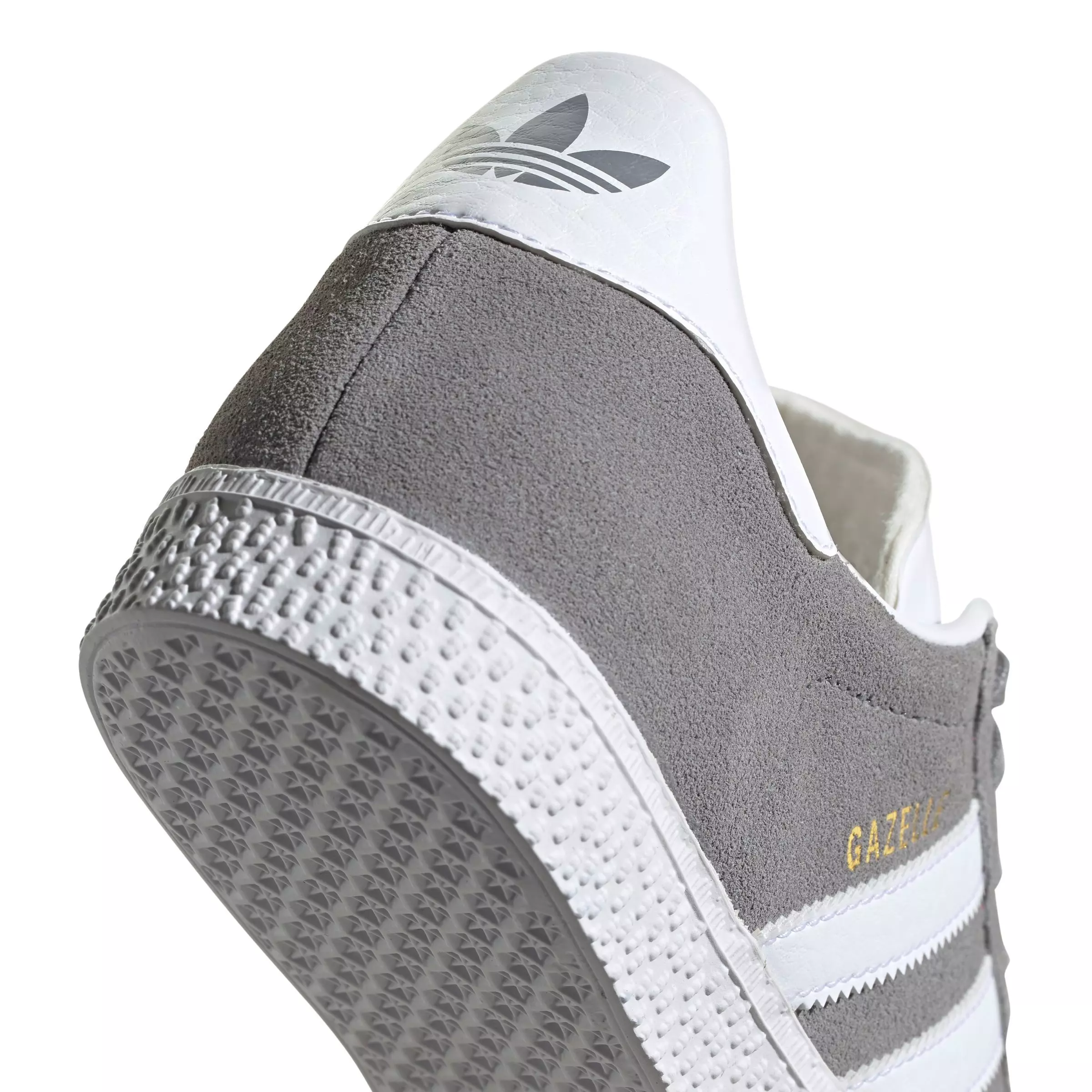 adidas Originals Gazelle "Grey Three/Ftwr White/Gold Metallic" Grade School Boys' Shoe - GREY/WHITE/GOLD