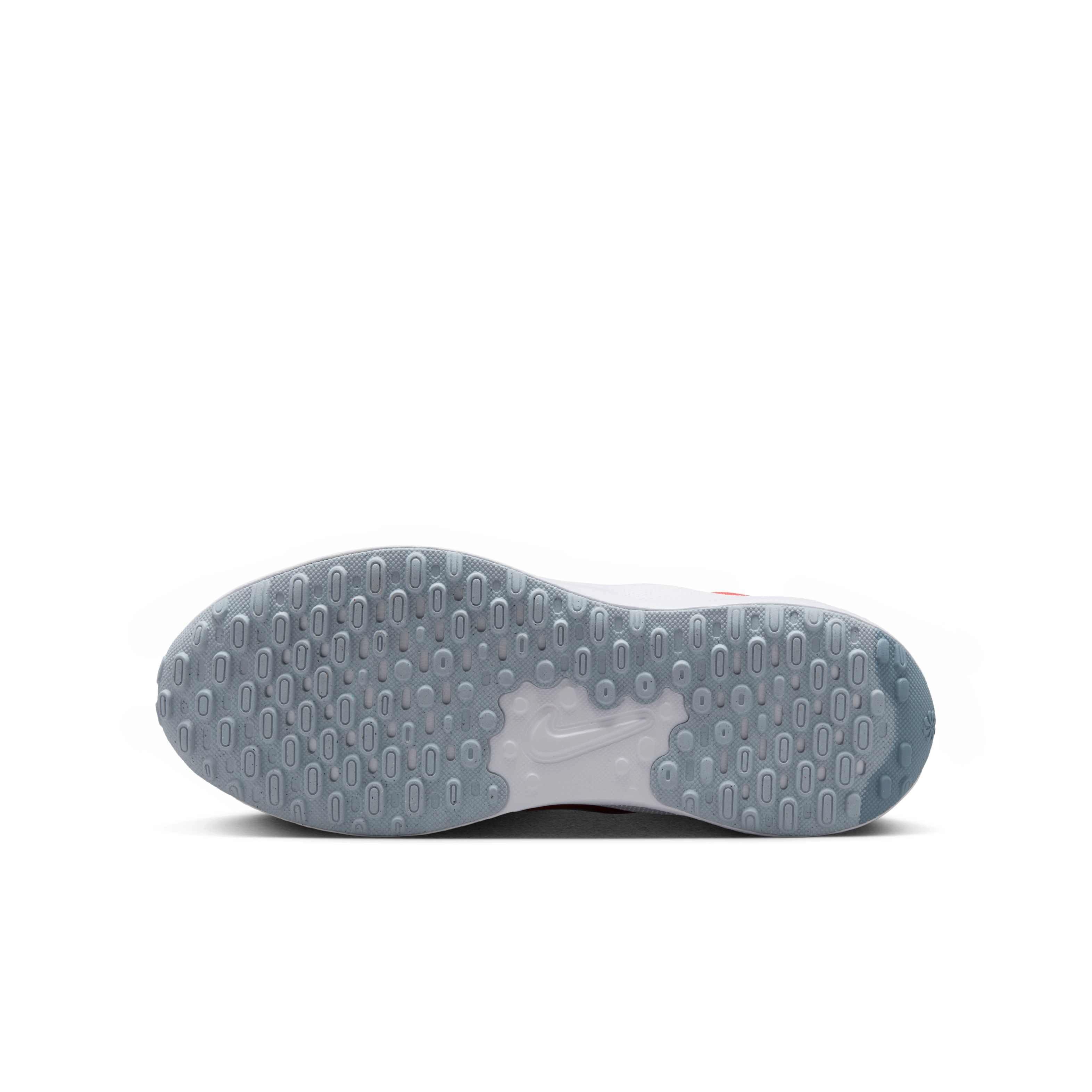 Nike Revolution 7 "Magic Ember/Blue Tint/White/Psychic Blue" Grade School Boys' Running Shoe - EMBER/BLUE/WHITE/BLUE Thumbnail View 6