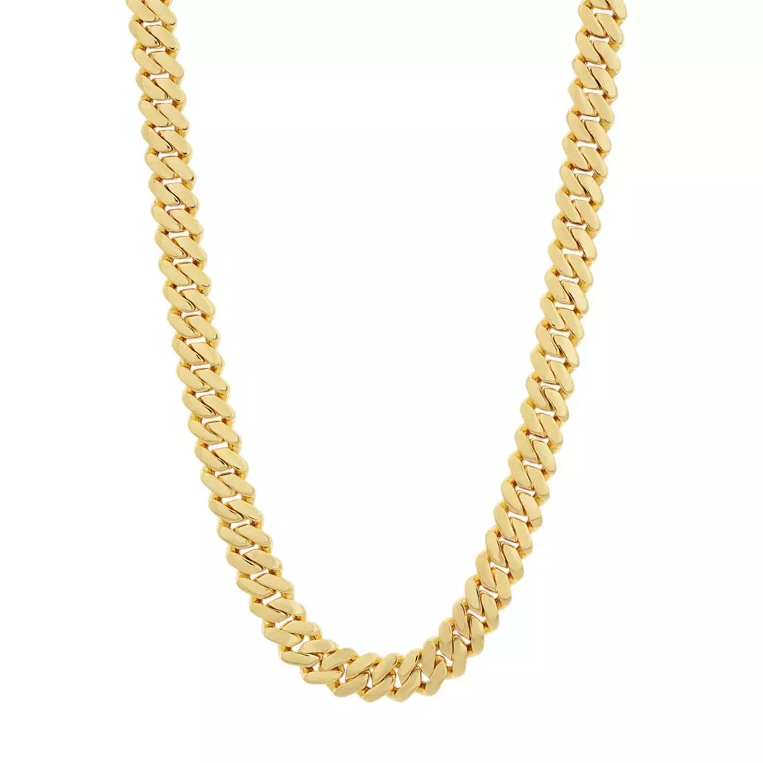 King Ice 12mm Iced Diamond Cut Miami Cuban Link Chain - 14K/White Gold - 14K/WHITE GOLD