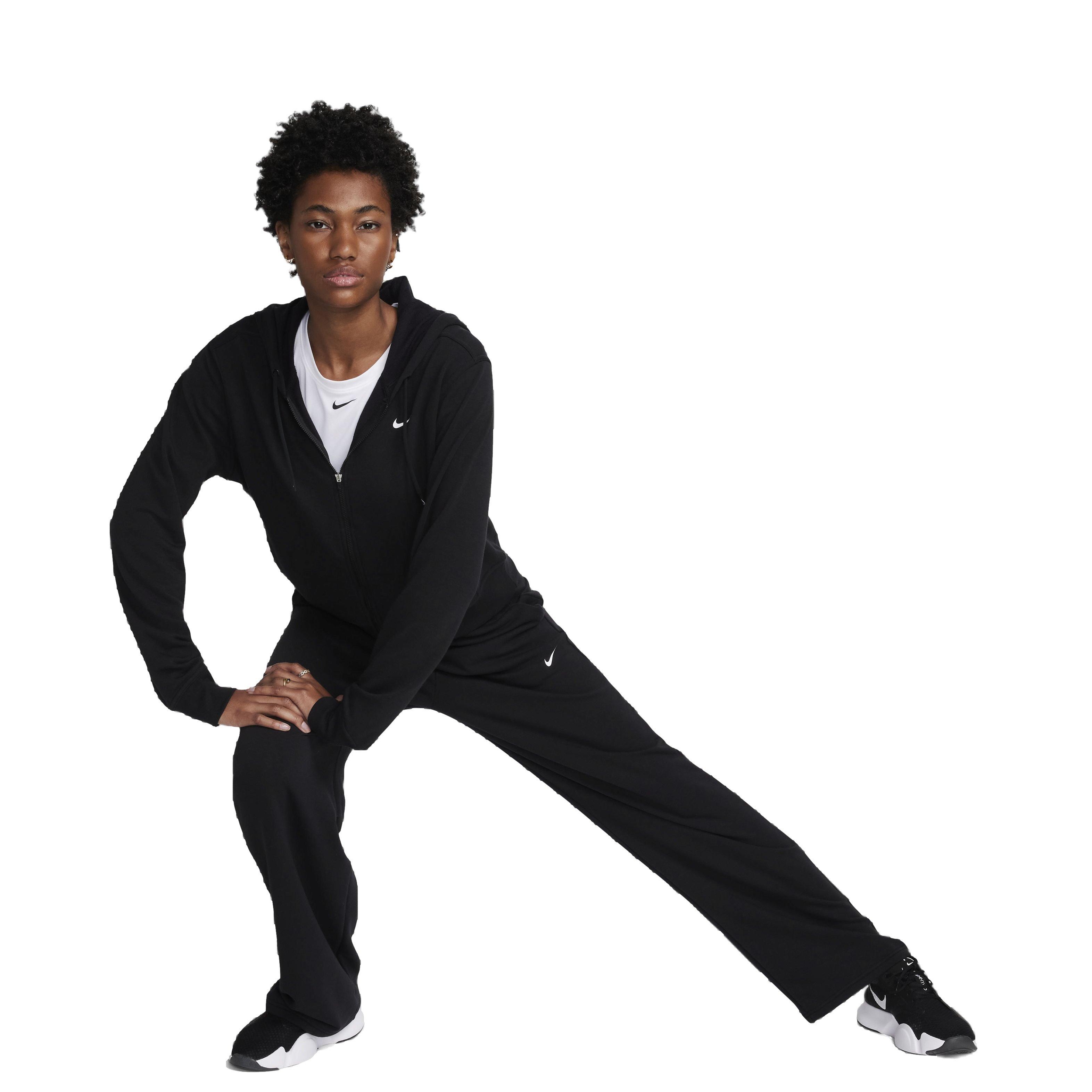 Nike Women's One Dri-FIT LBR French Terry Full-Zip Jacket - BLACK Thumbnail View 5