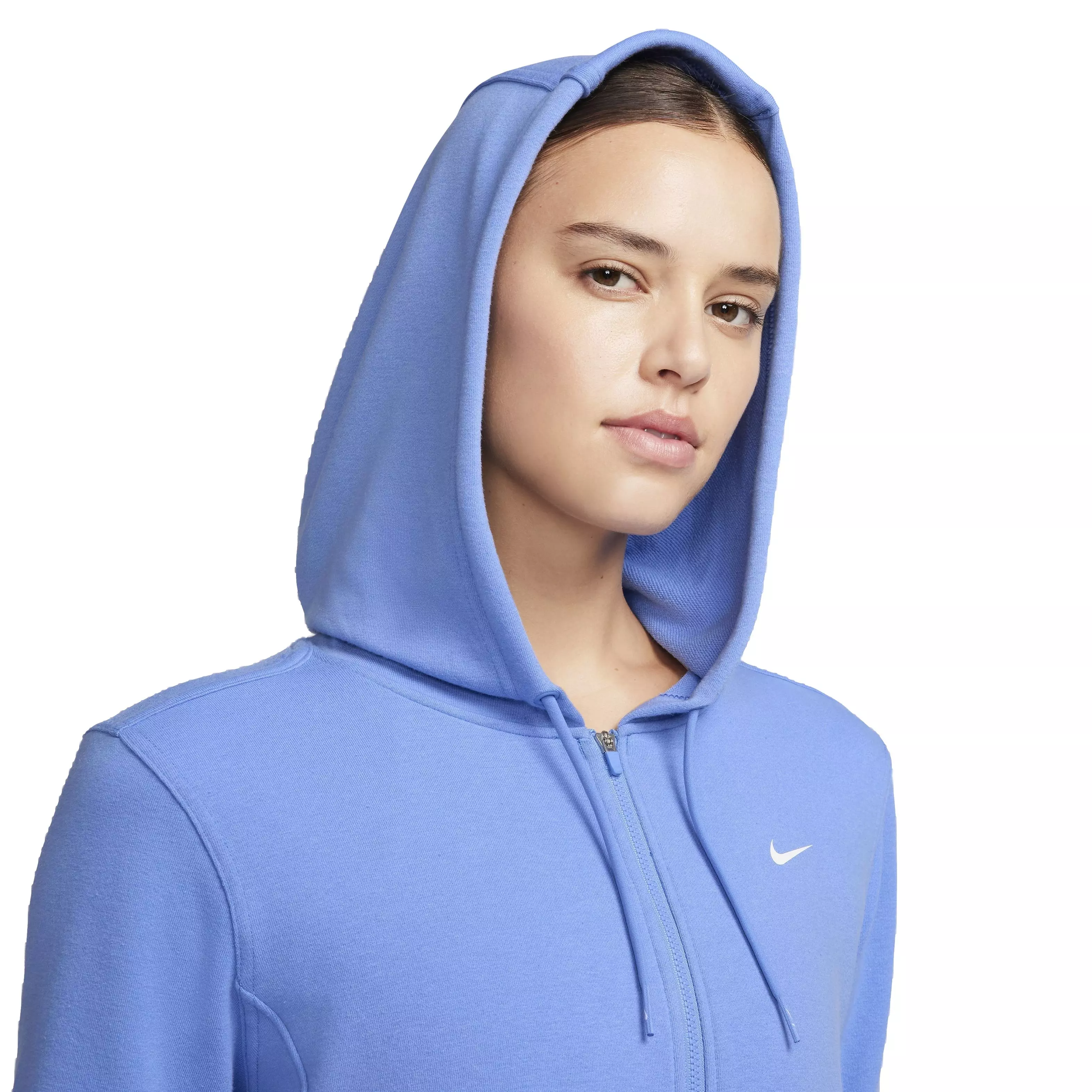 Nike Women's One Dri-FIT LBR French Terry Full-Zip Jacket - BLUE